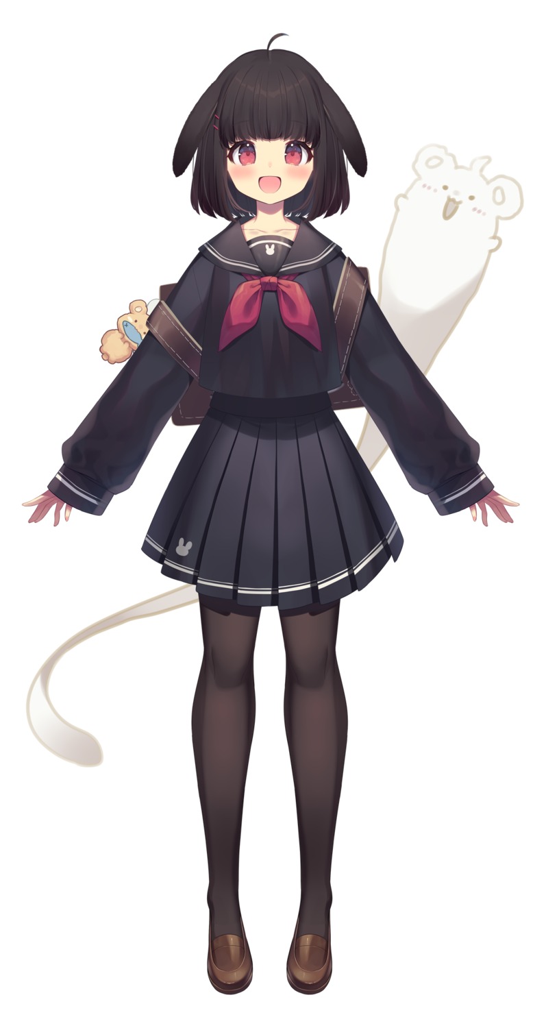 animal_ears pantyhose seifuku usamata