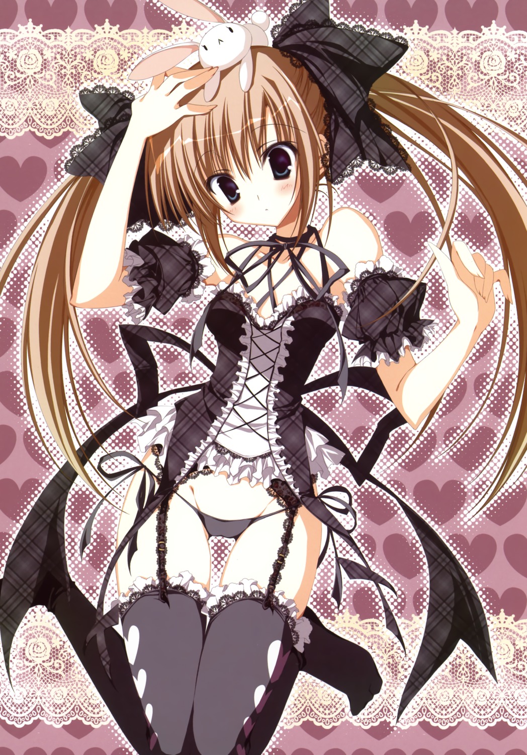 garter_belt inugami_kira pantsu stockings string_panties thighhighs