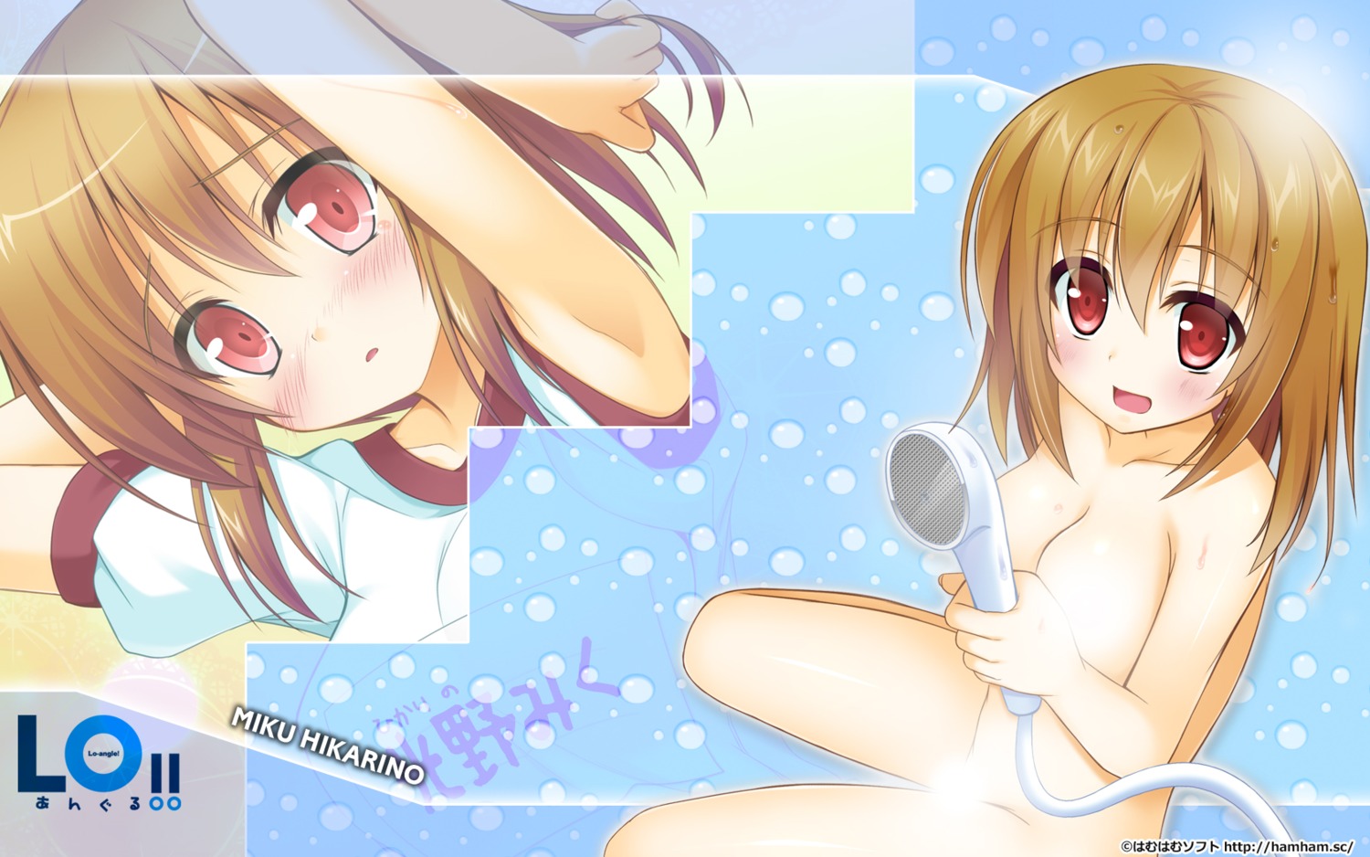 bathing hikarino_miku lo-angle naked nozomi_tsubame wallpaper