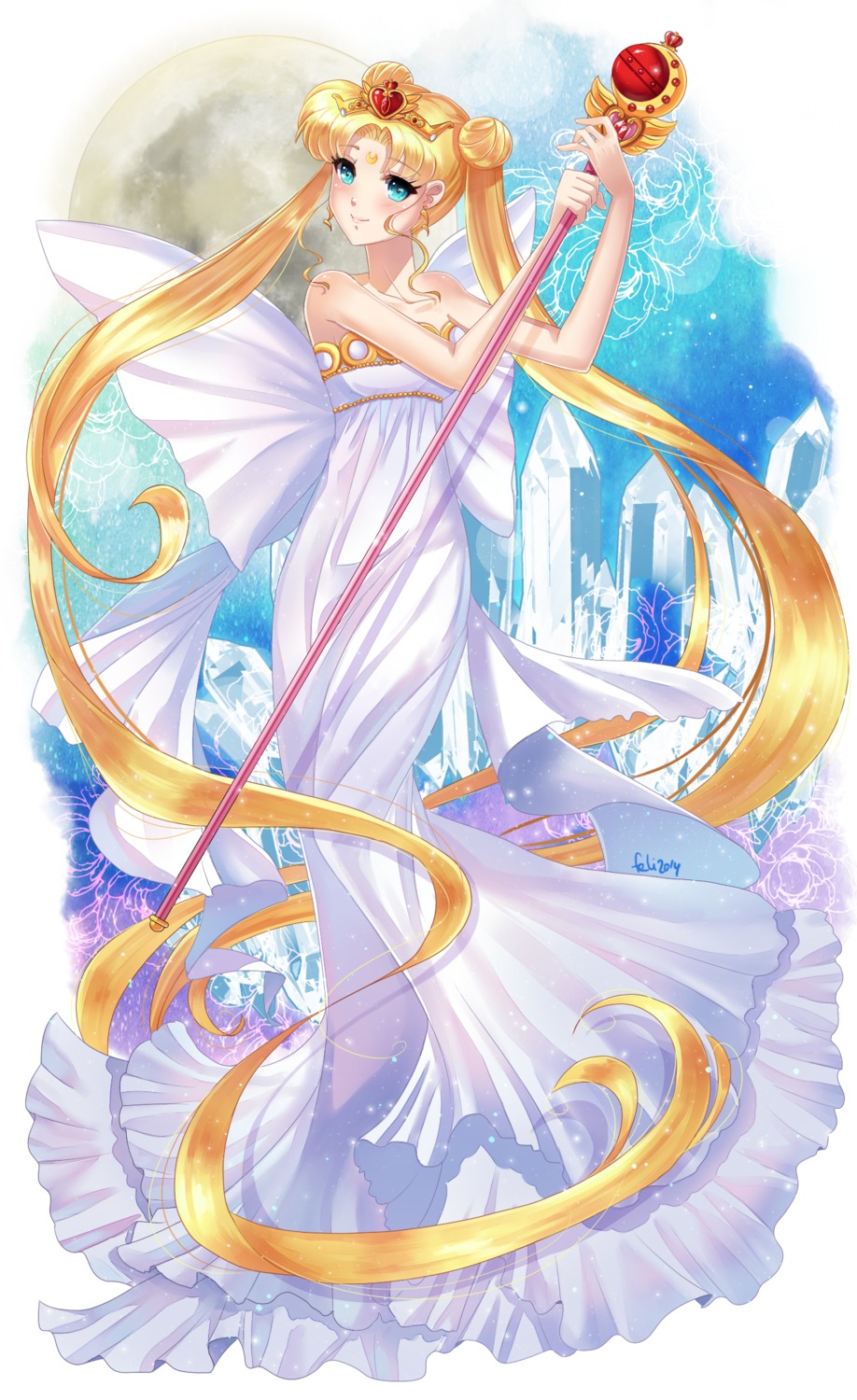 dress felicia-val sailor_moon tsukino_usagi weapon