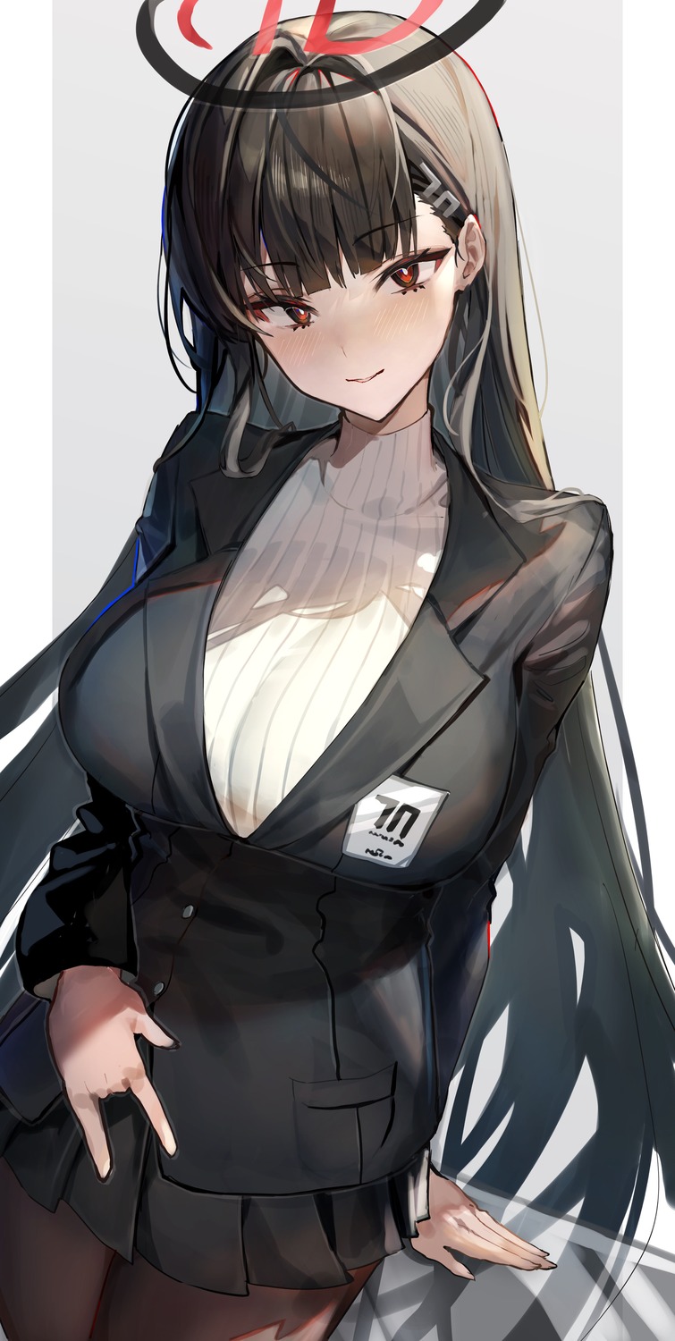 kabi (zcwd8845) blue archive tsukatsuki rio business suit halo ...