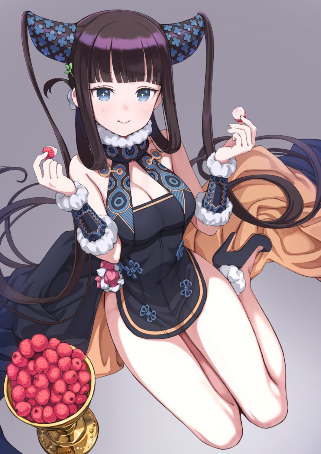 asian_clothes cleavage fate/grand_order heels horns tuchinokoeffect yang_guifei_(fate/grand_order)