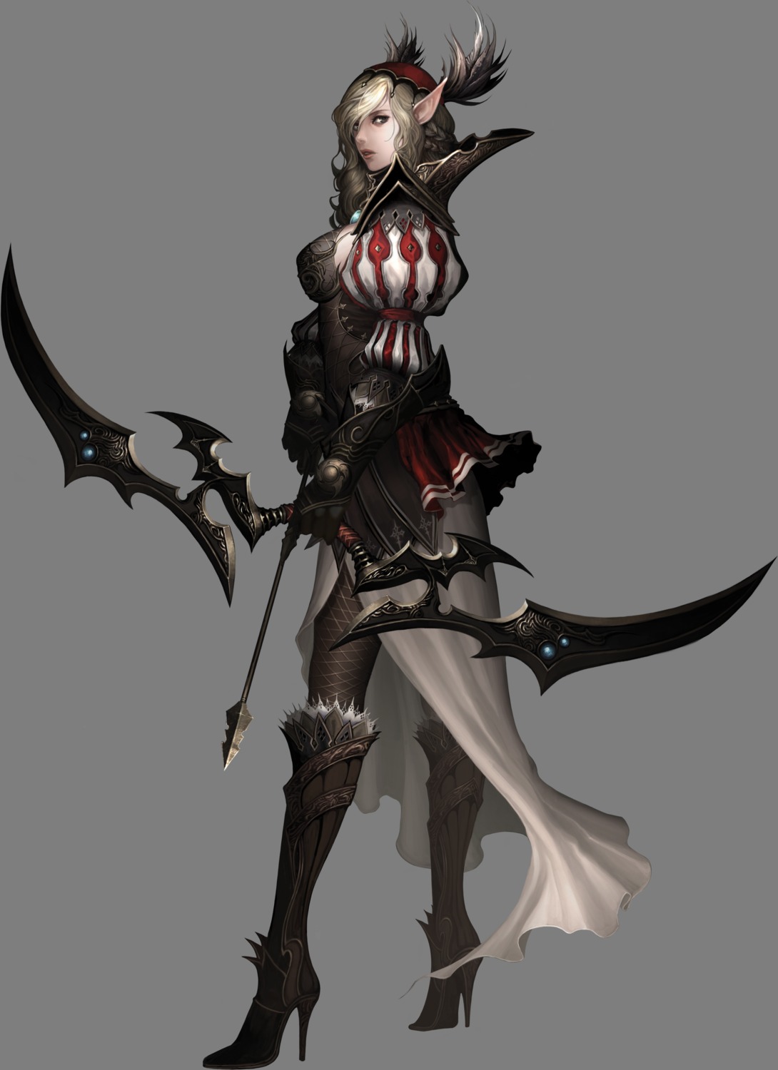 atlantica_online elf pointy_ears transparent_png weapon