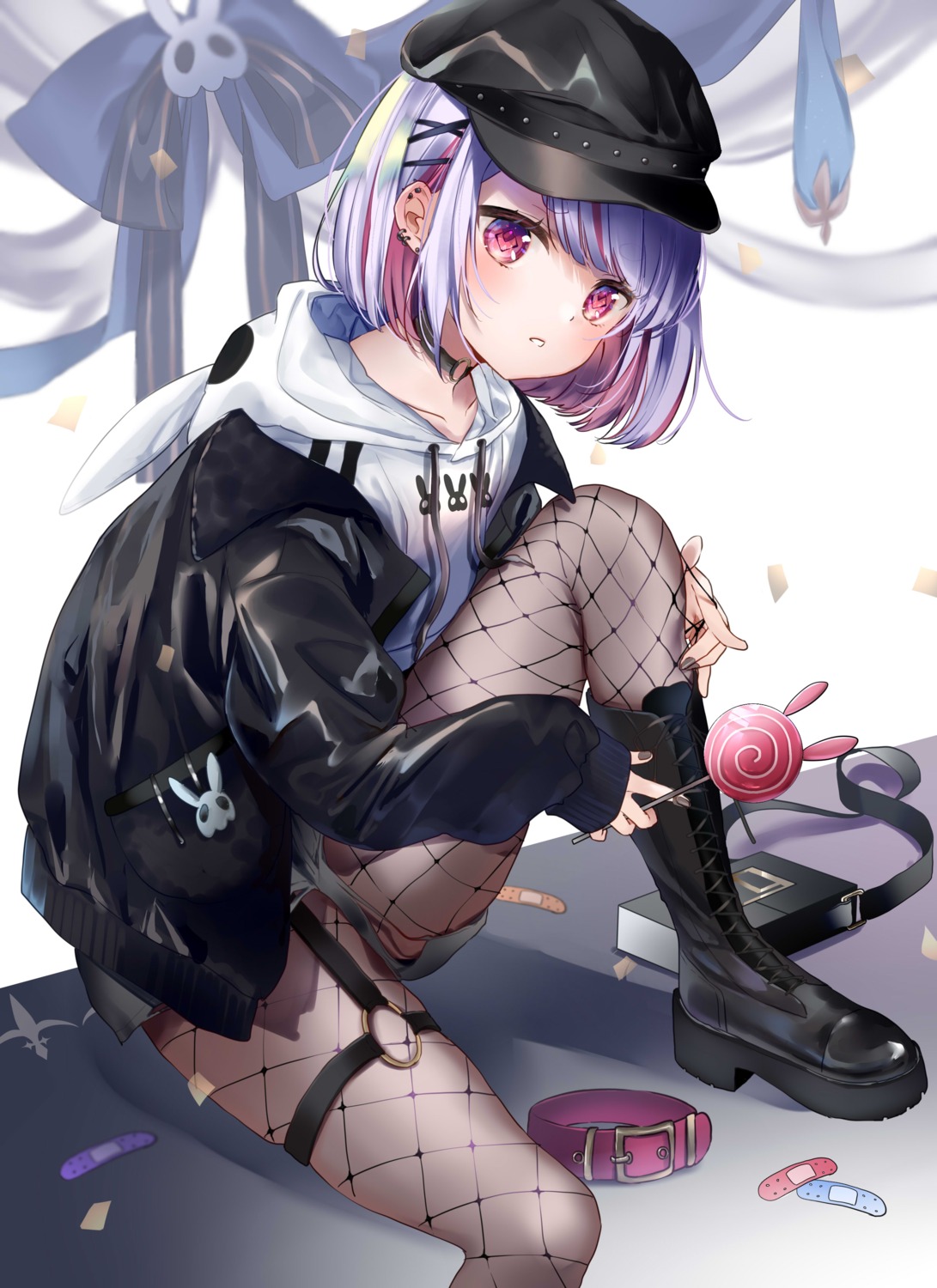 cattleya_regina_games fishnets garter pantyhose pome_charo tosaki_mimi vspo!