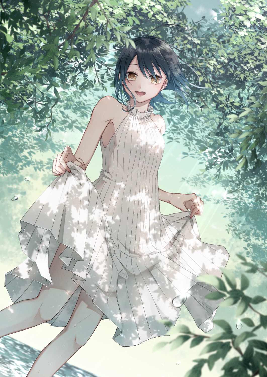 dress skirt_lift summer_dress tonari