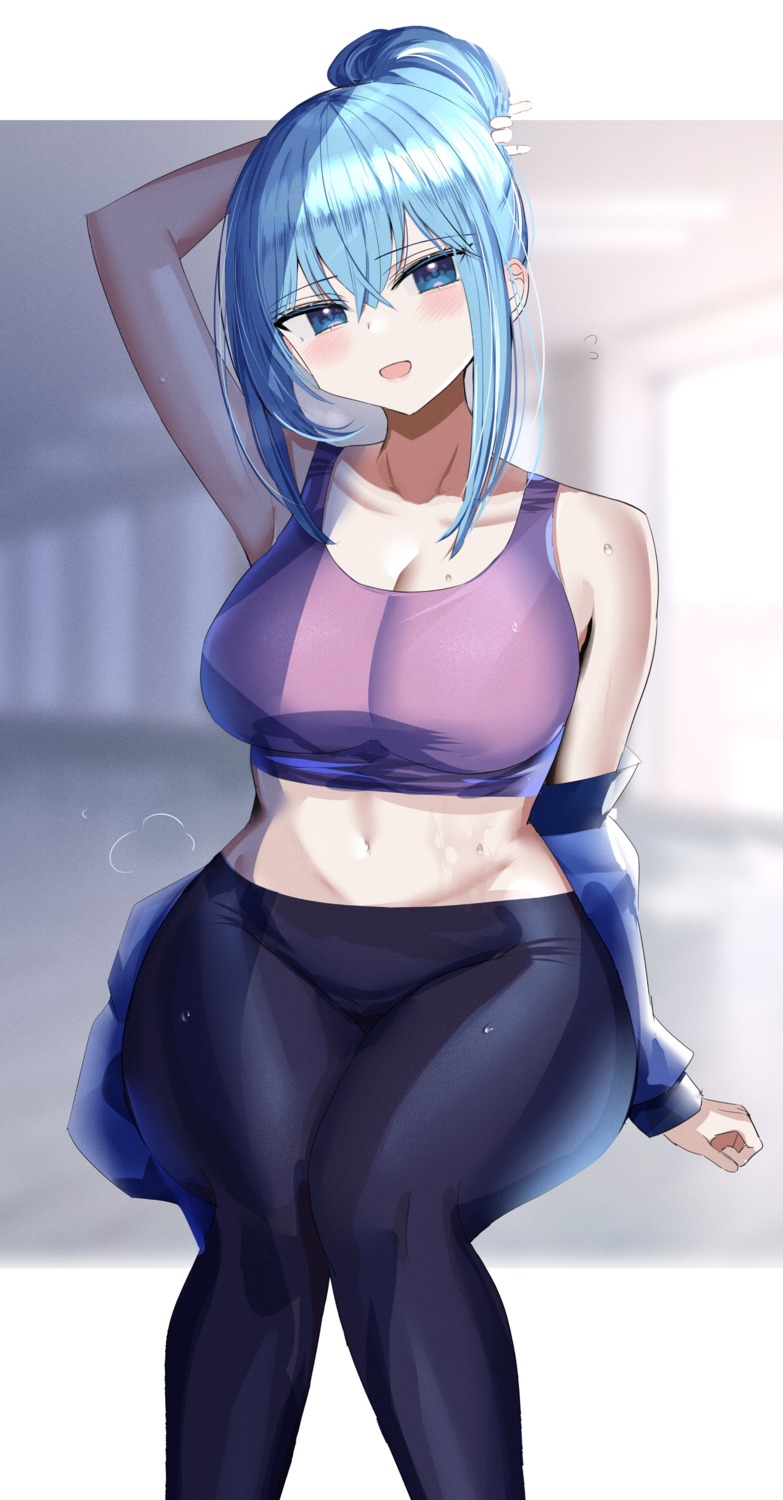 aqua_(konosuba) gym_uniform hanasaka_houcha kono_subarashii_sekai_ni_shukufuku_wo!