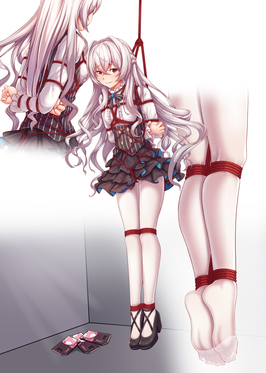 benghuai_xueyuan bondage heels honkai_impact pantyhose skirt_lift yiduan_zhu