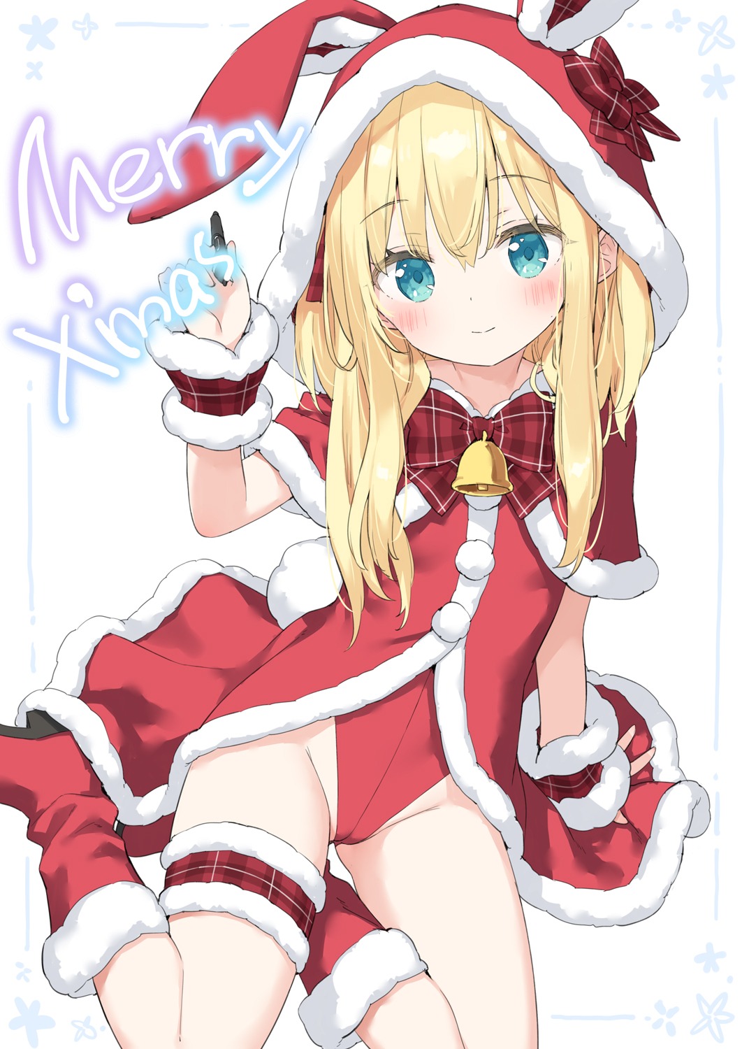 animal_ears bunny_ears bunny_girl christmas garter kani_biimu loli shimotsuki_potofu tail