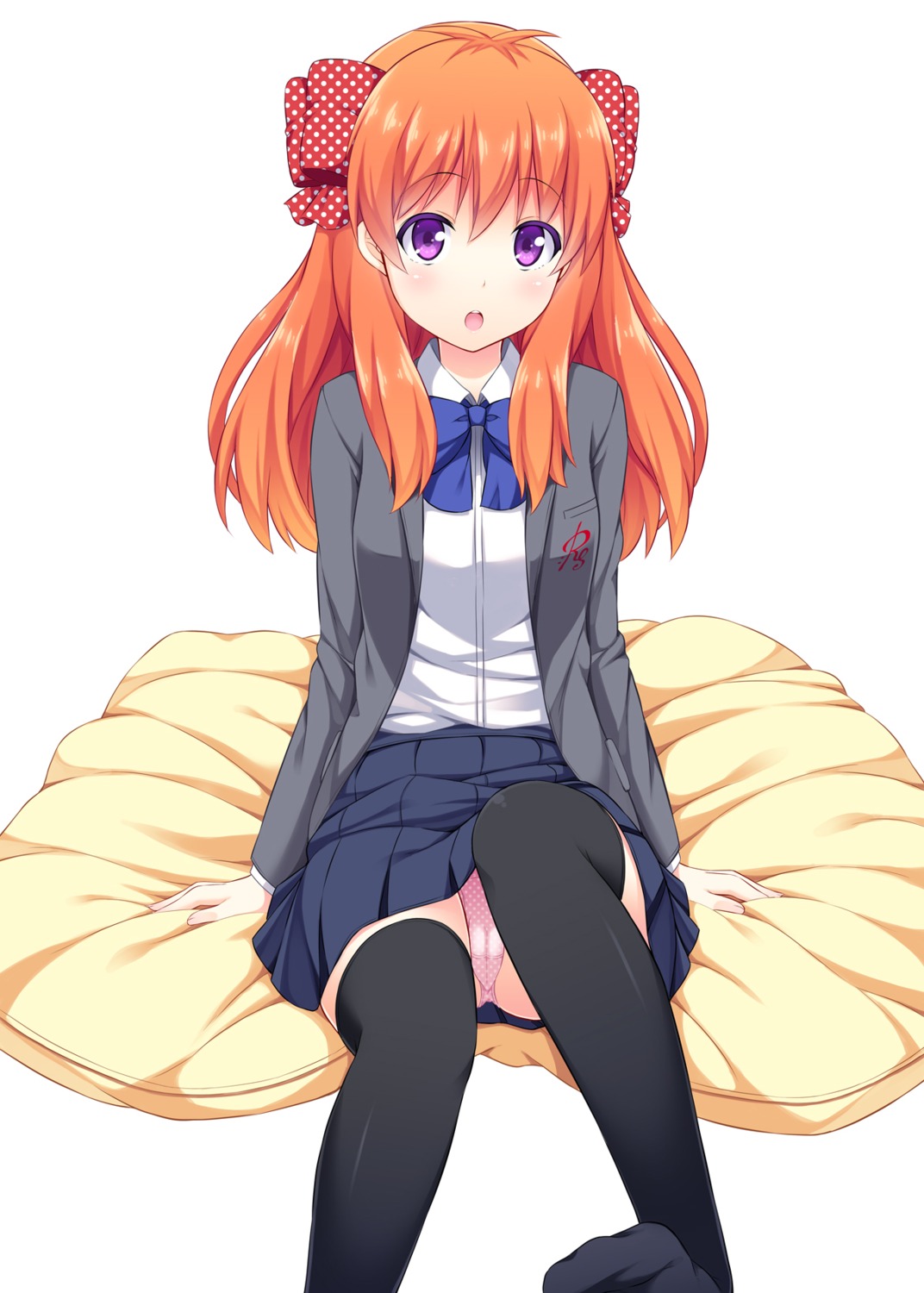 cameltoe gekkan_shoujo_nozaki-kun nectar-ii pantsu sakura_chiyo seifuku thighhighs