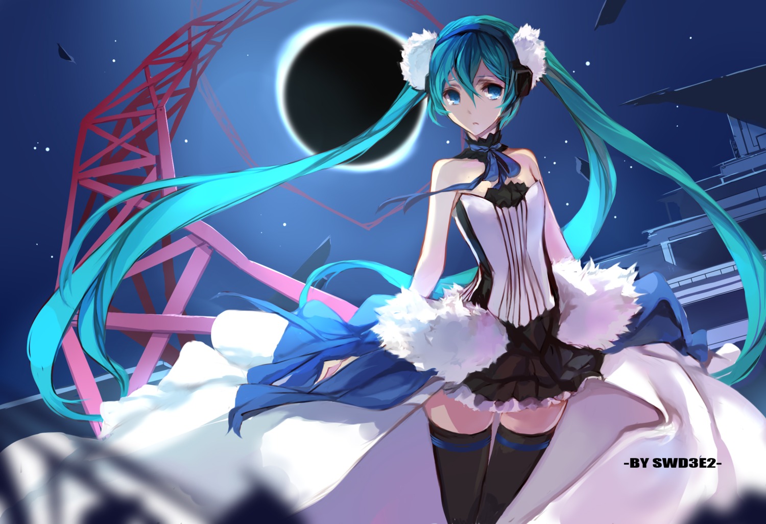 7th_dragon 7th_dragon_2020 hatsune_miku swd3e2 thighhighs vocaloid