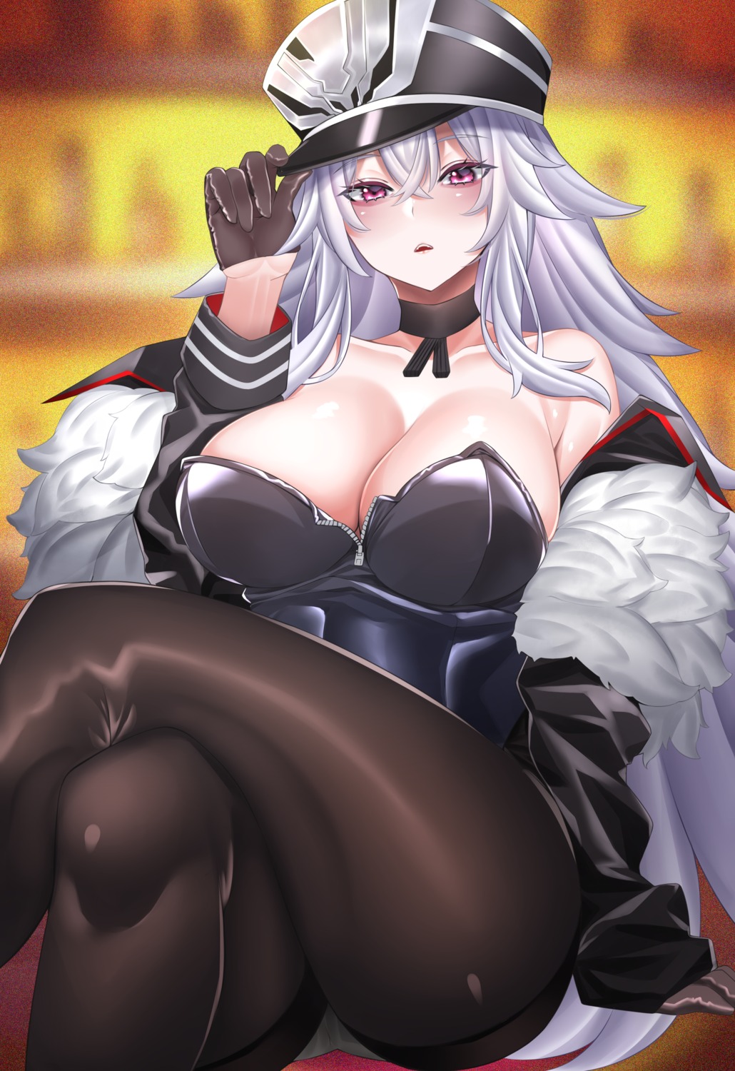 azur_lane graf_zeppelin_(azur_lane) keishi_surota no_bra pantsu pantyhose uniform