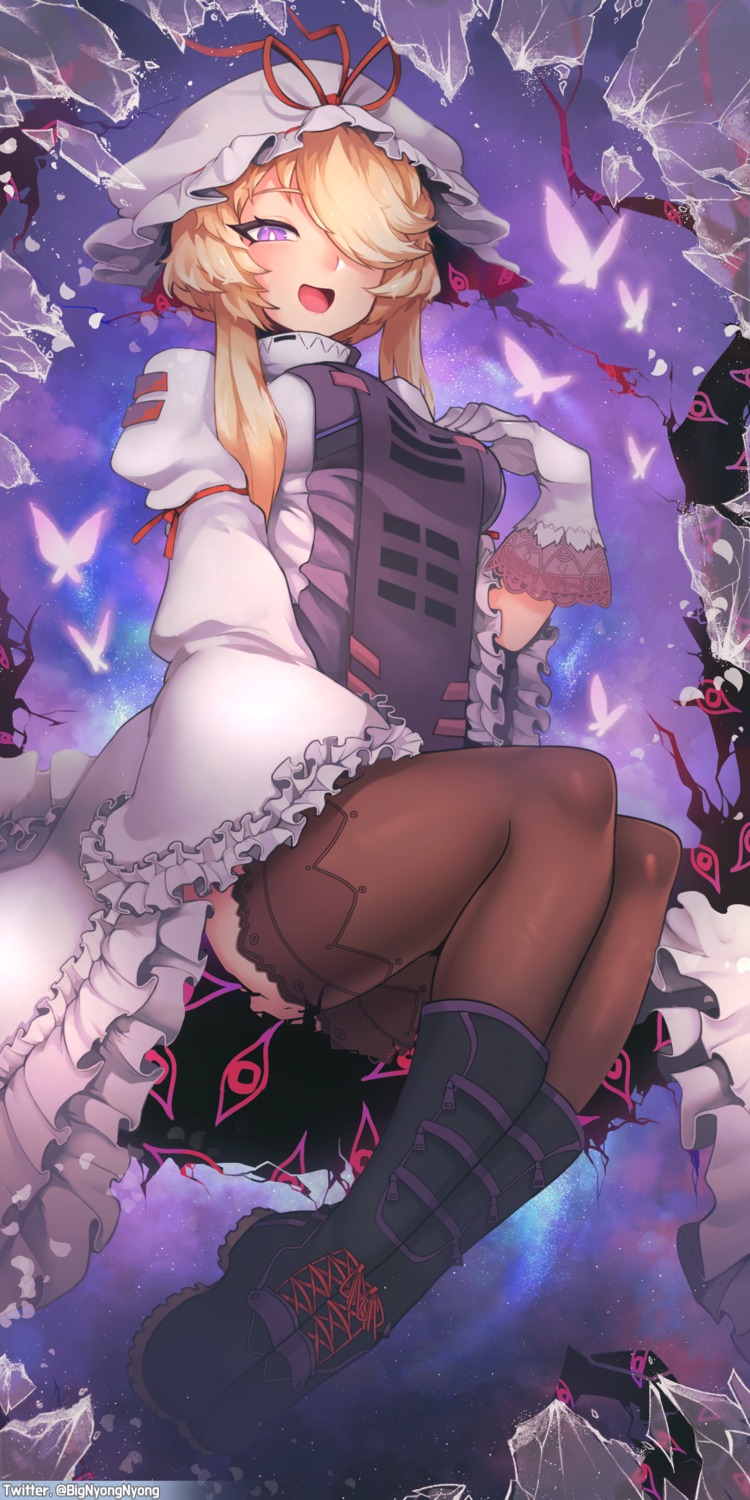 pigeoncrow thighhighs touhou yakumo_yukari