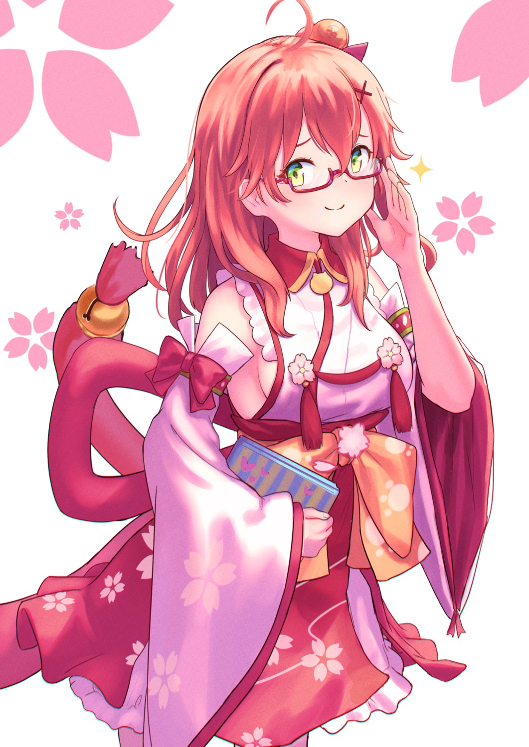 hololive japanese_clothes megane roke_(taikodon) sakura_miko