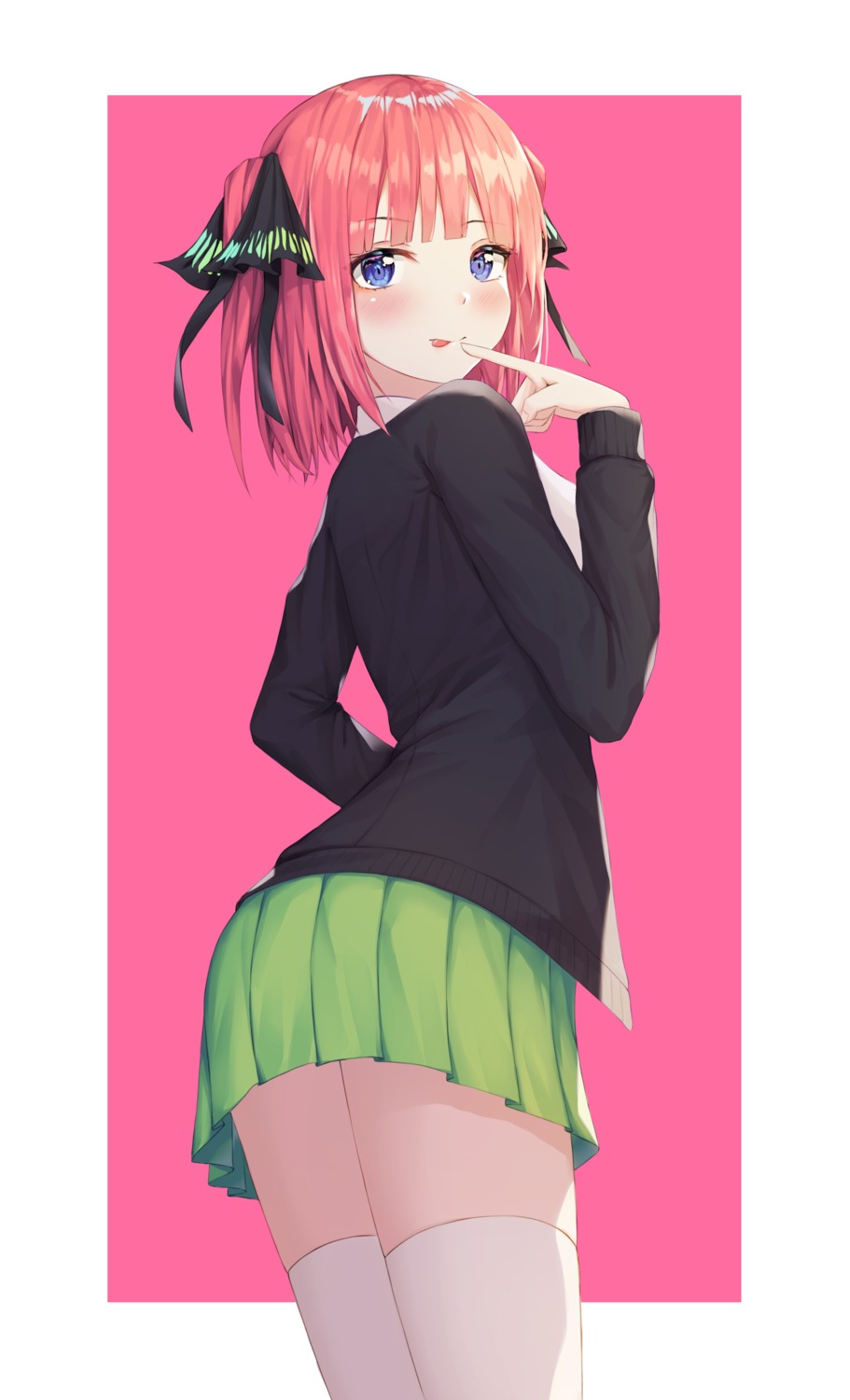 5-toubun_no_hanayome kokose nakano_nino seifuku sweater thighhighs