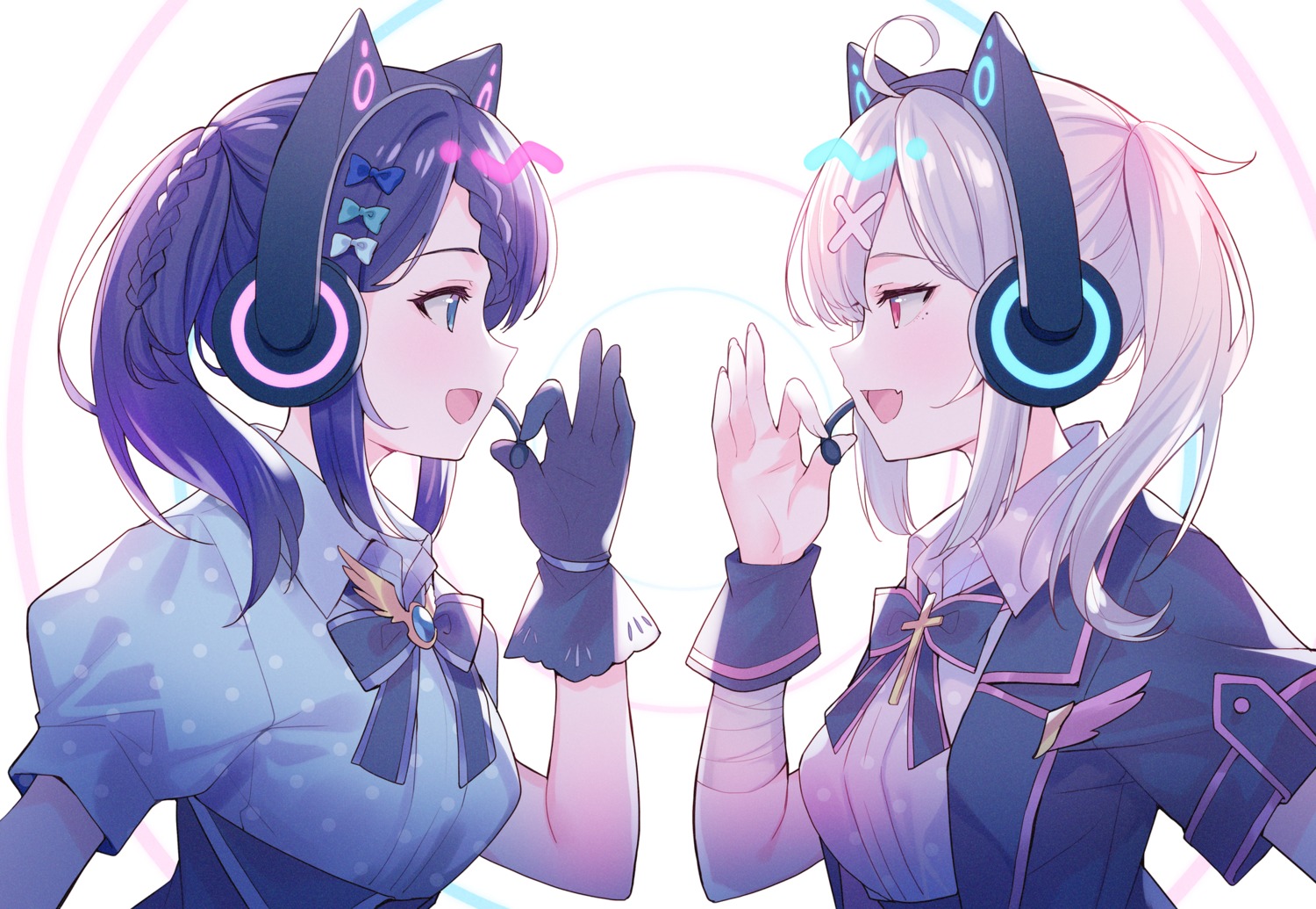 animal_ears bandages headphones meito nekomimi uniform