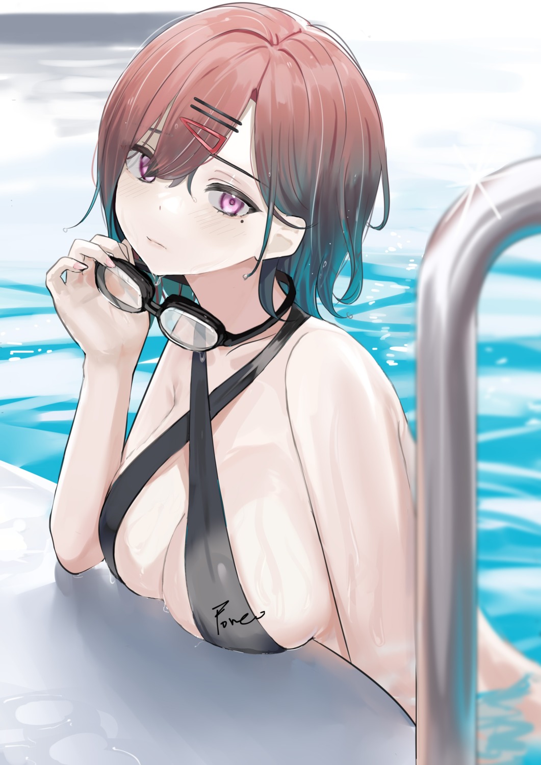 bikini_top higuchi_madoka swimsuits the_idolm@ster the_idolm@ster_shiny_colors wet yougashi