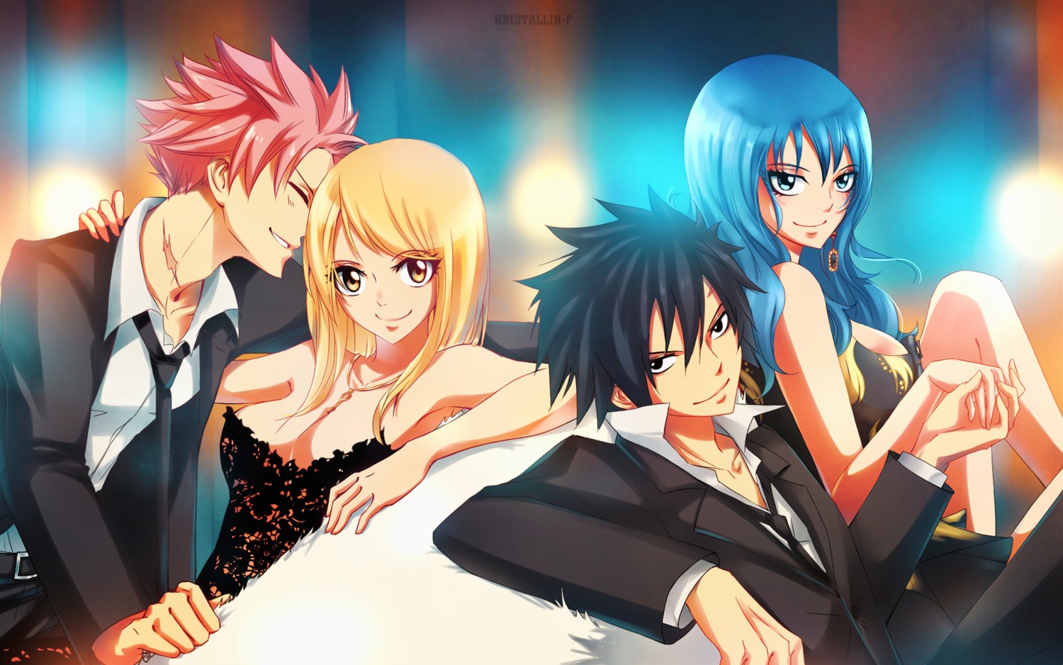 cleavage fairy_tail gray_fullbuster juvia_lockser kristallin-f lucy_heartfilia natsu_dragneel see_through watermark