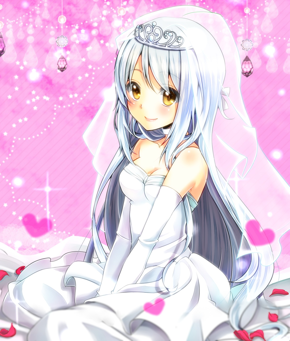 aoi_(artist) cleavage dress kantai_collection shoukaku_(kancolle) wedding_dress