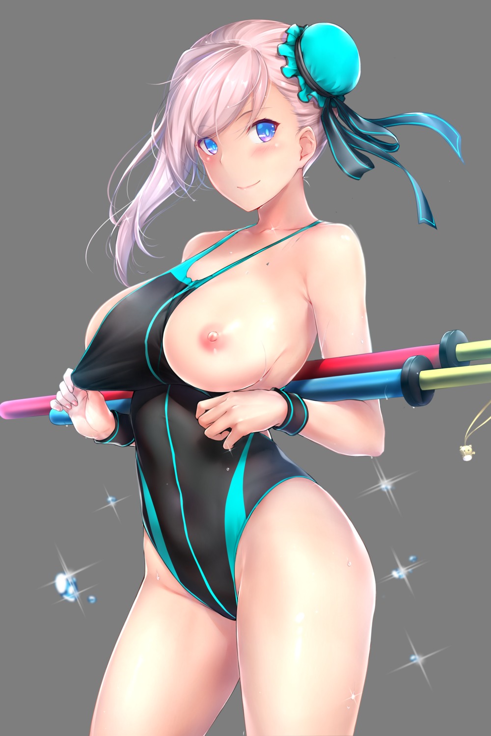 breasts fate/grand_order miyamoto_musashi_(fate) nipples rei_kun swimsuits transparent_png