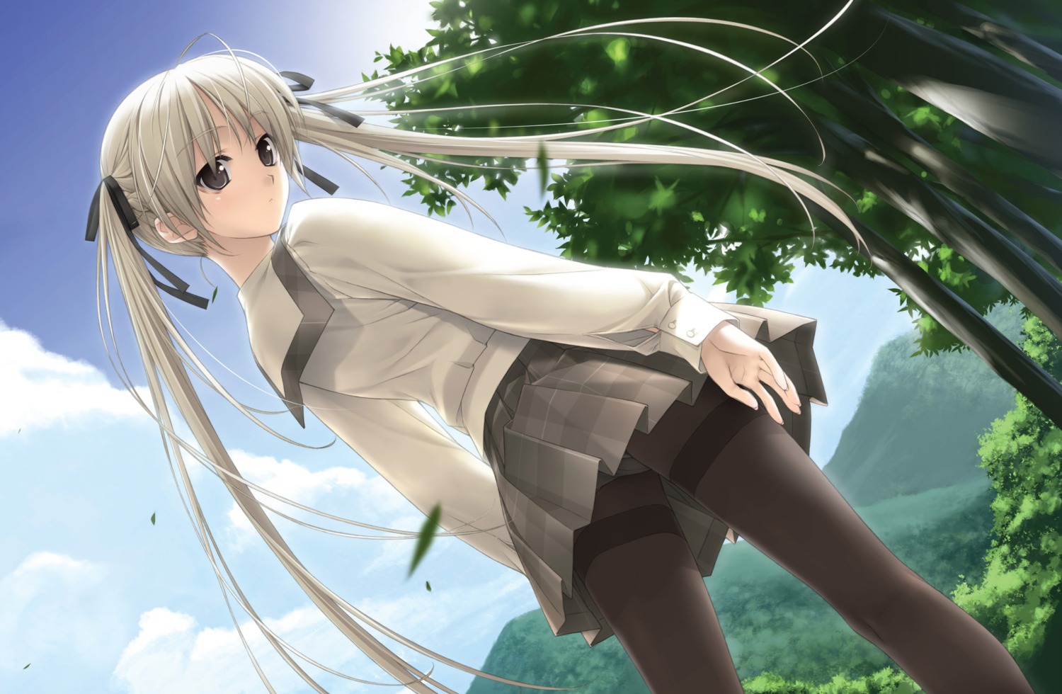 hashimoto_takashi kasugano_sora pantsu pantyhose possible_duplicate seifuku sphere yosuga_no_sora