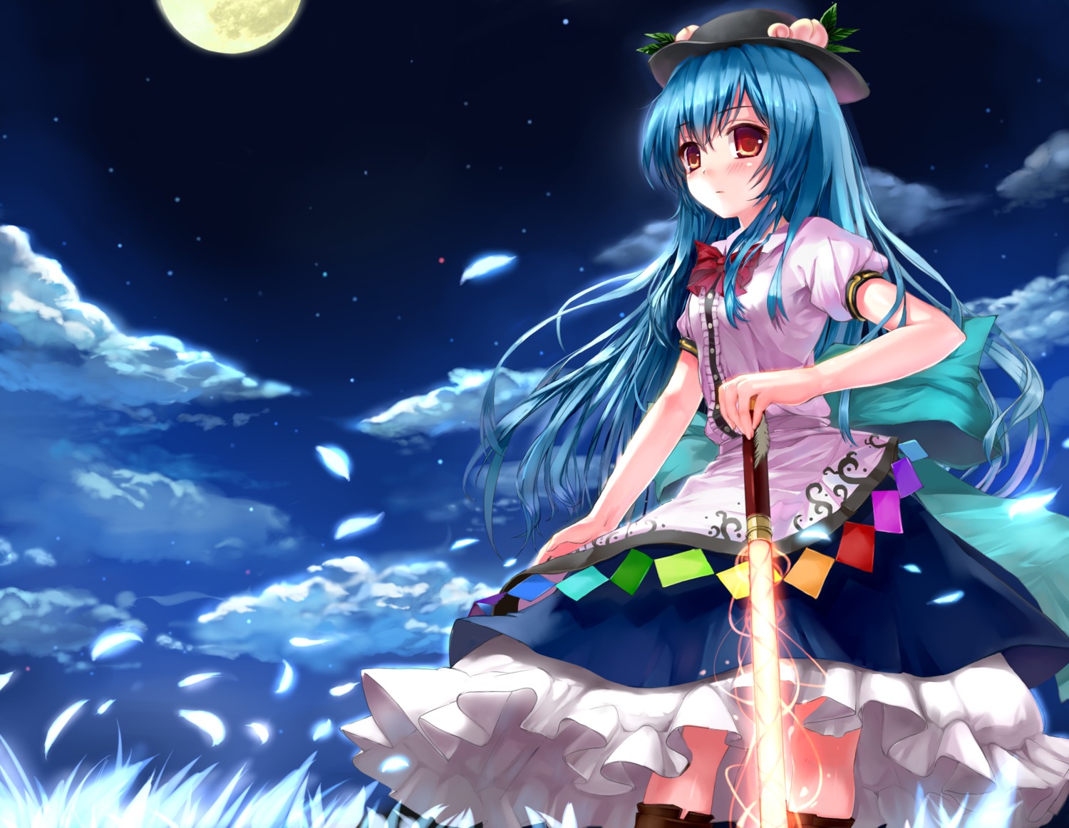 hinanawi_tenshi momoko_(momopoco) sword touhou