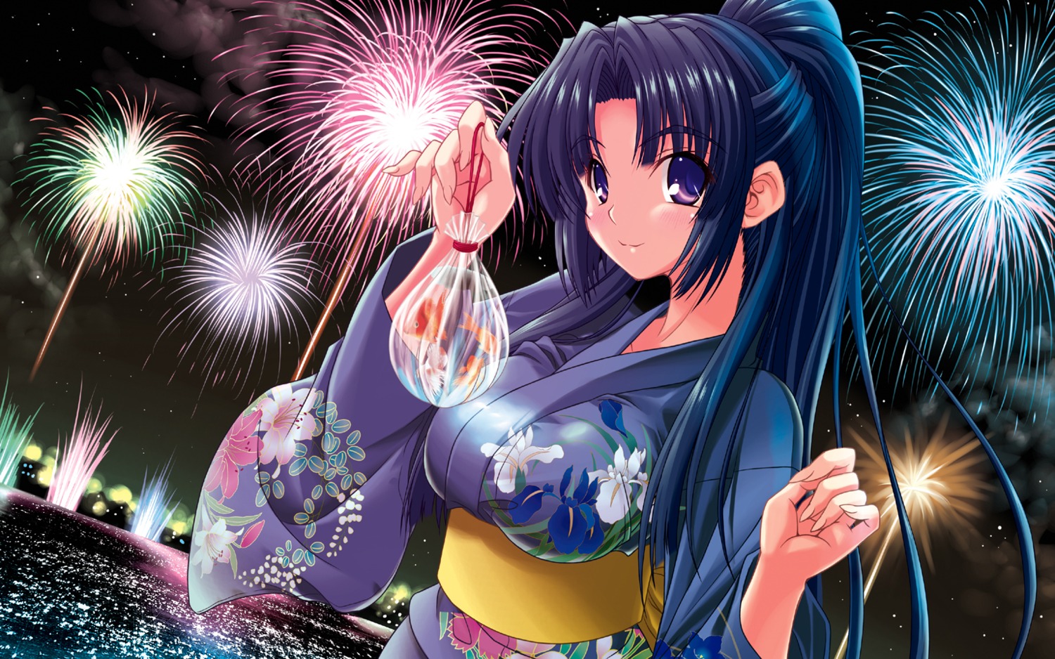 asakura_ryouko kimono noritama_(gozen) suzumiya_haruhi_no_yuuutsu yukata