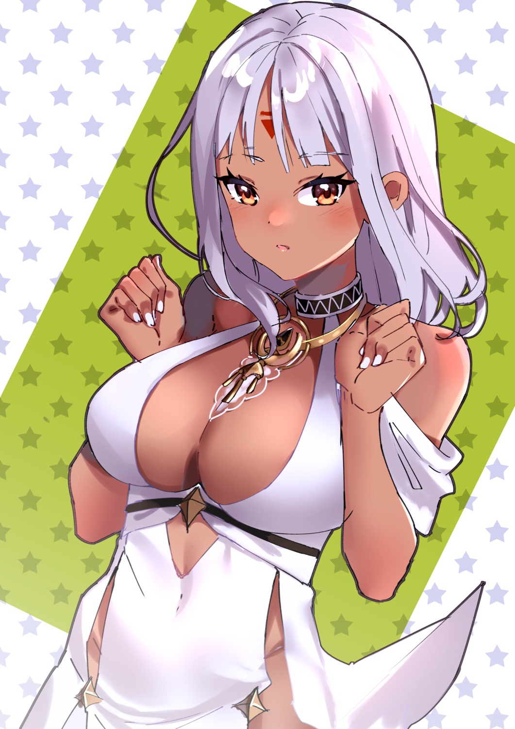 azur_lane cleavage massachusetts_(azur_lane) no_bra nopan seesaw_yt skirt_lift tattoo wardrobe_malfunction