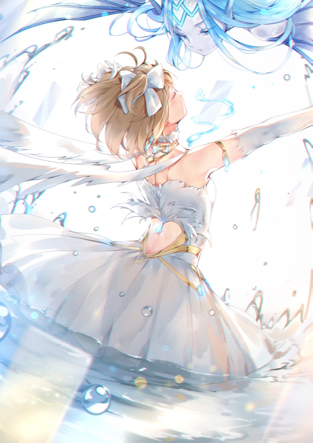 card_captor_sakura dress kinomoto_sakura maya_g wet