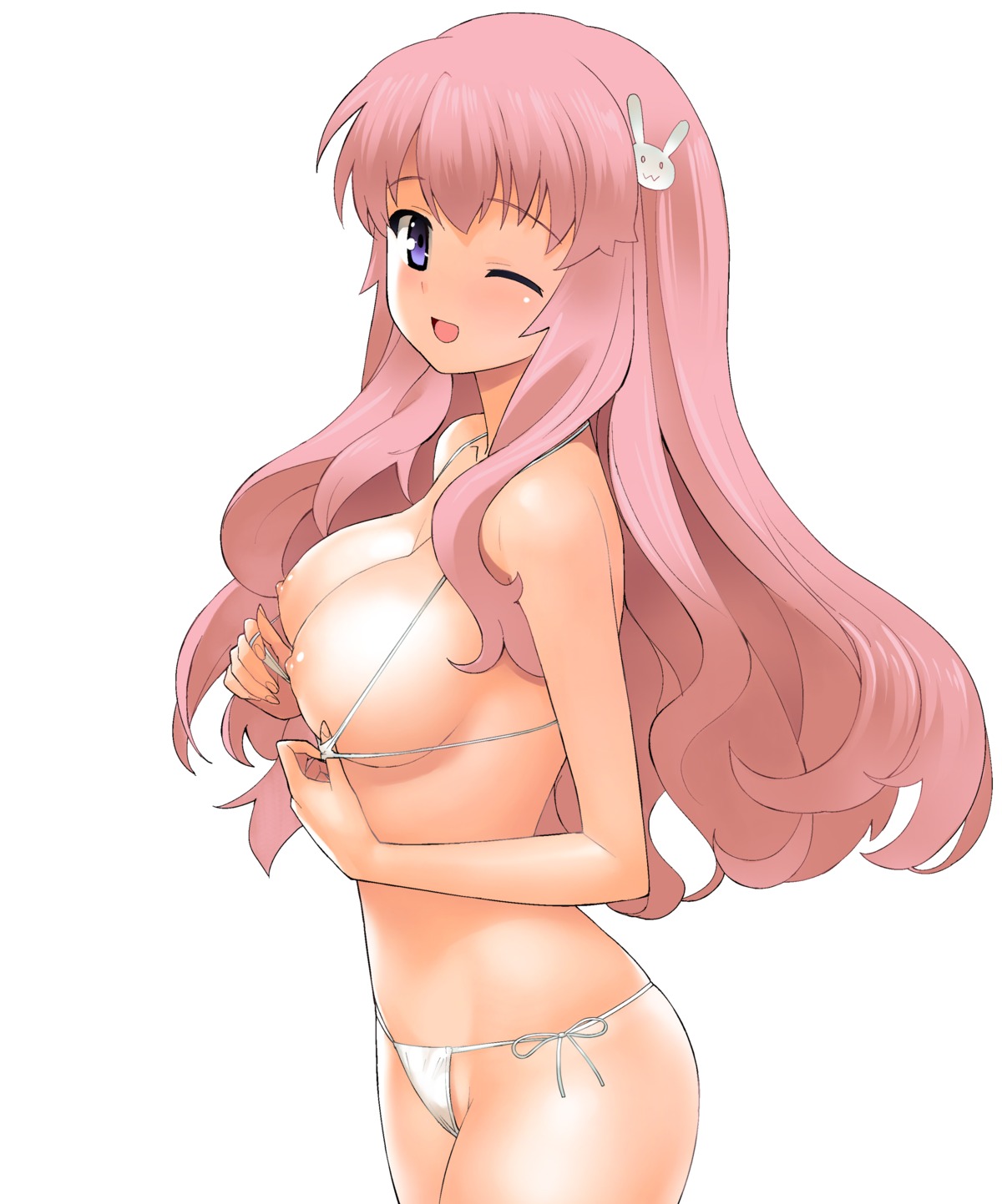 a1 baka_to_test_to_shoukanjuu bikini breasts himeji_mizuki initial-g nipples swimsuits