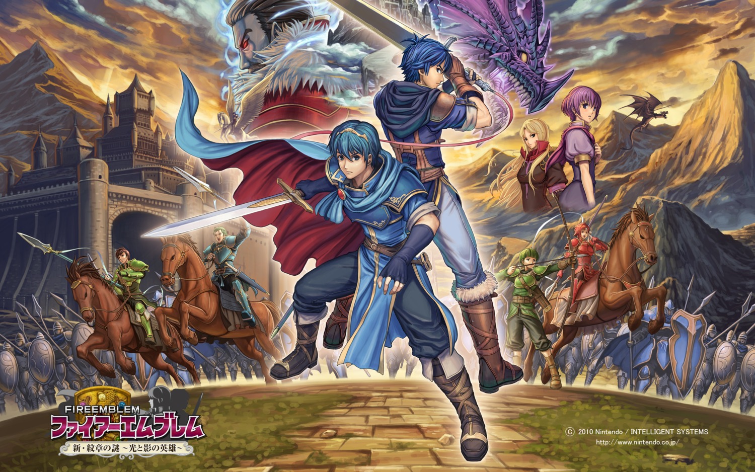 armor fire_emblem fire_emblem:_shin_monshou_no_nazo gohdon hardin izuka_daisuke katarina_(fire_emblem) kuraine marth minerba monster my_unit_(otoko) nintendo rody ruke sword wallpaper weapon