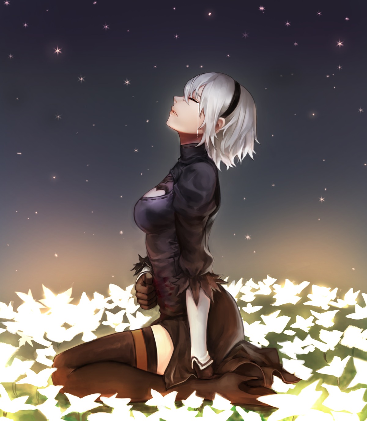 dress heels kibellin nier nier_automata thighhighs yorha_no.2_type_b