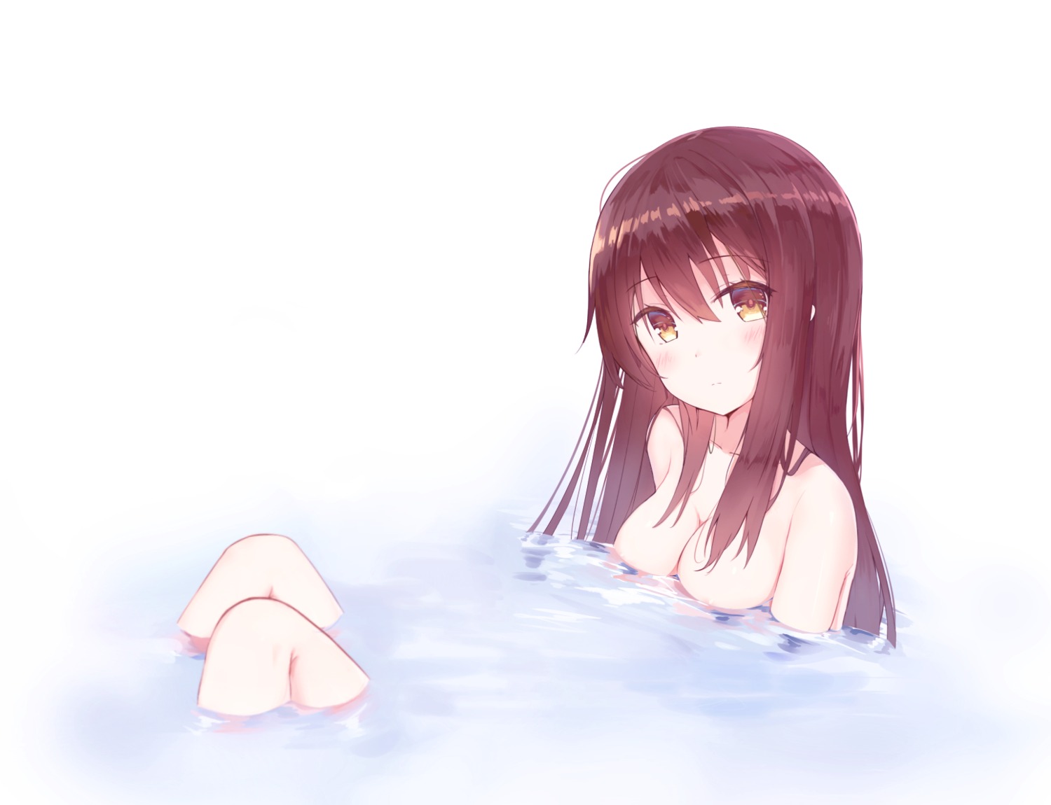 akagi_(kancolle) bathing kantai_collection naked wet zhiyou_ruozhe