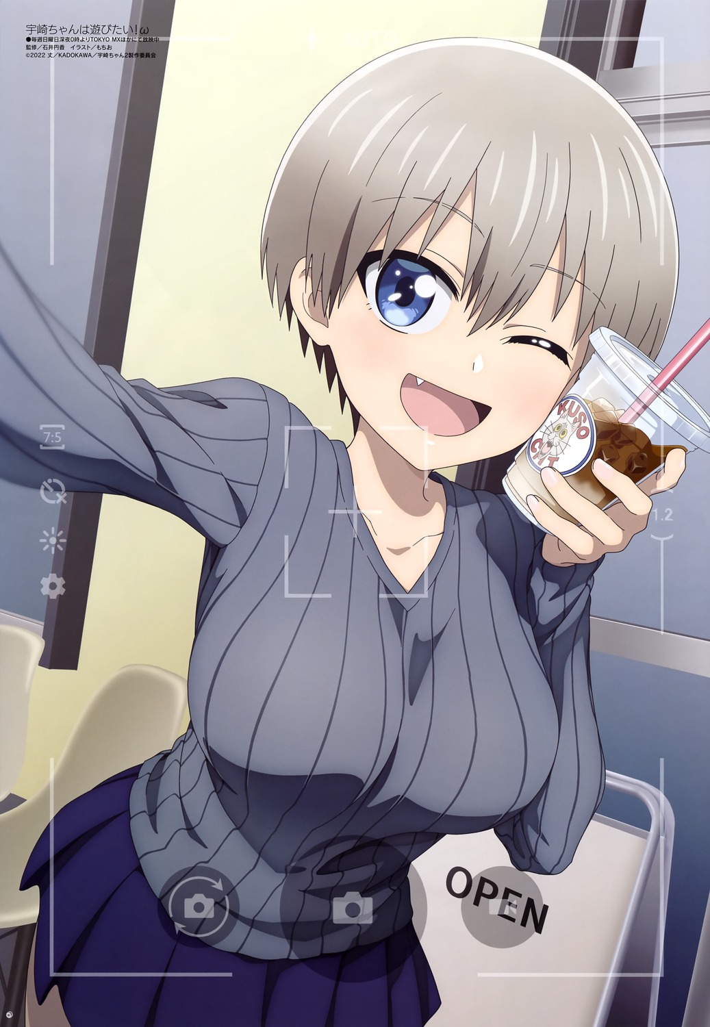 mochio selfie sweater uzaki-chan_wa_asobi_tai! uzaki_hana