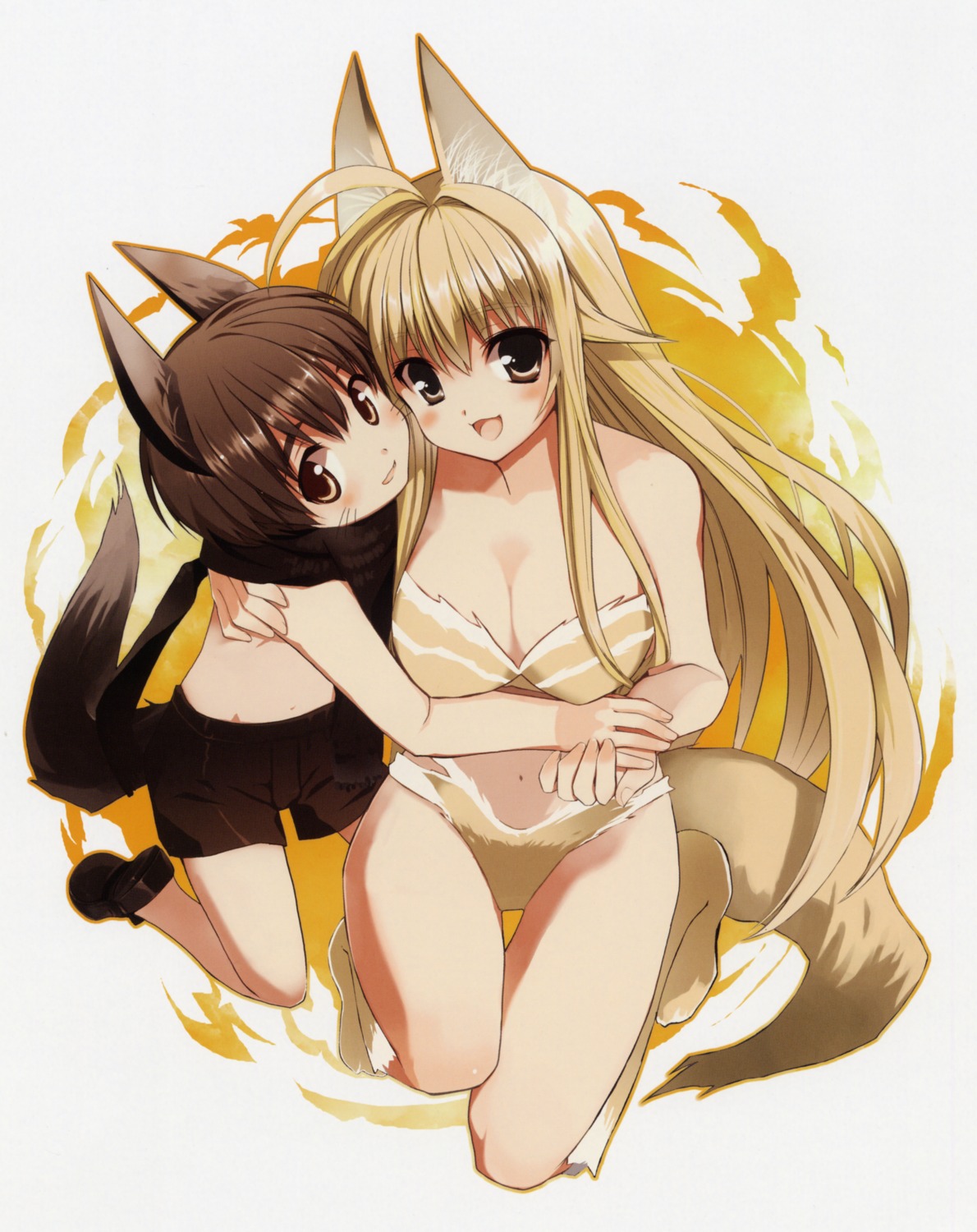 animal_ears bikini cleavage kanokon kitsune koin minamoto_chizuru oyamada_kouta swimsuits tail