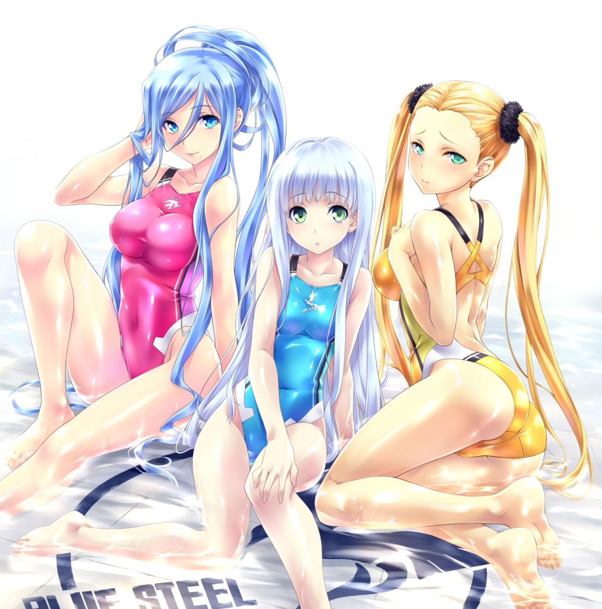 aoki_hagane_no_arpeggio chou_yoriyuki haruna_(aoki_hagane_no_arpeggio) i-401 swimsuits takao_(aoki_hagane_no_arpeggio)