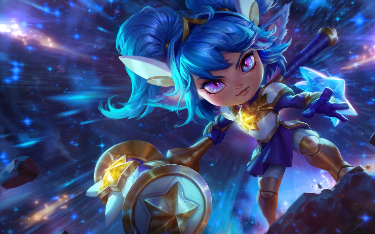 animal_ears armor league_of_legends poppy wallpaper weapon