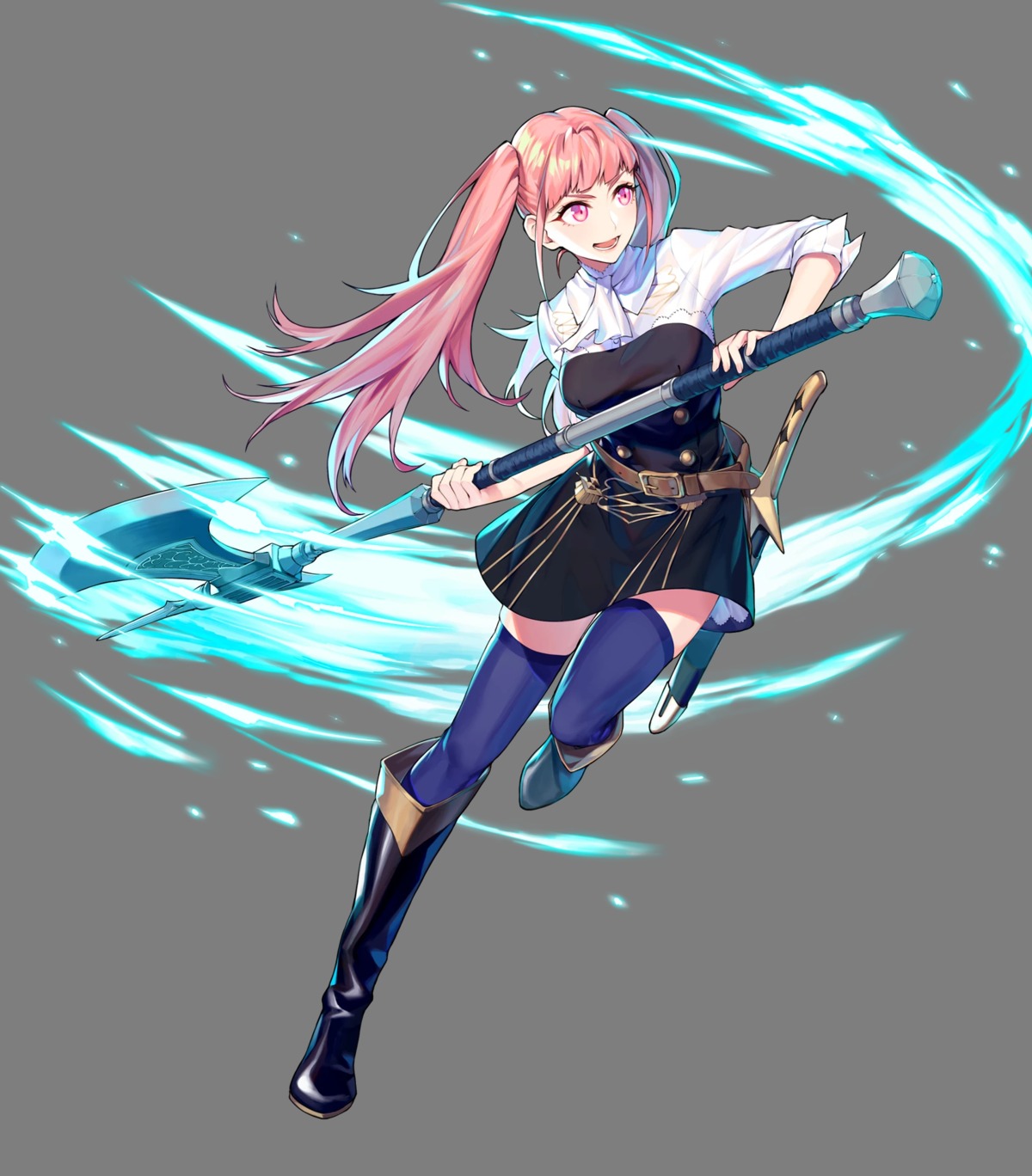 fire_emblem fire_emblem_heroes fire_emblem_three_houses hilda_valentine_goneril nintendo noy sword thighhighs transparent_png uniform weapon