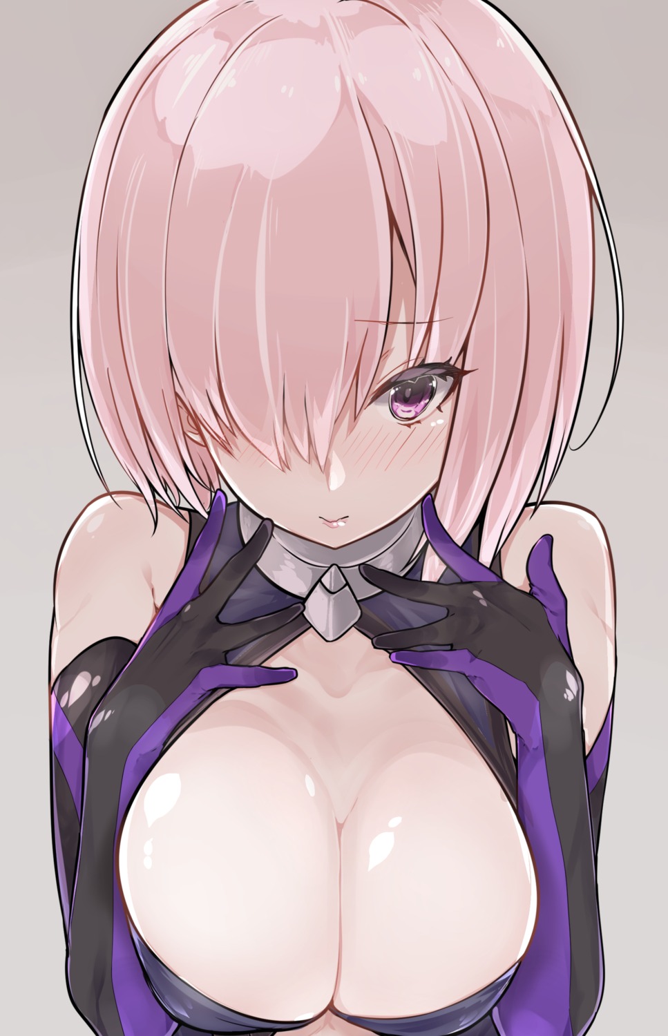 breast_hold cleavage fate/grand_order mash_kyrielight mitsudoue
