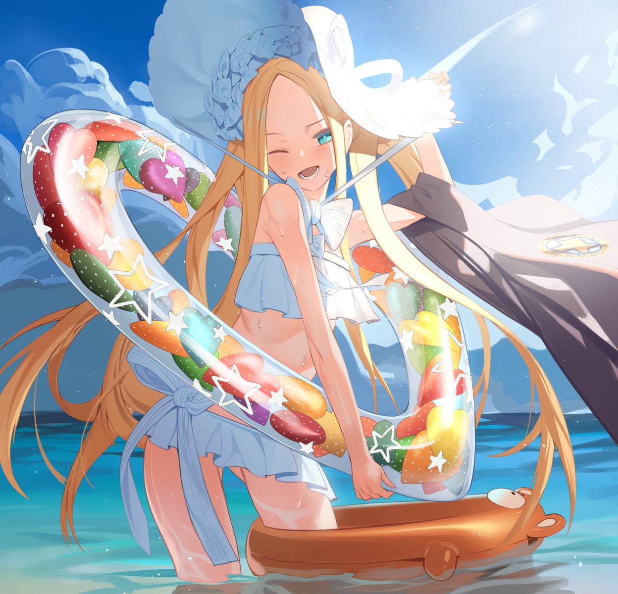 abigail_williams_(fate) bikini fate/grand_order loli sb_lama swimsuits wet