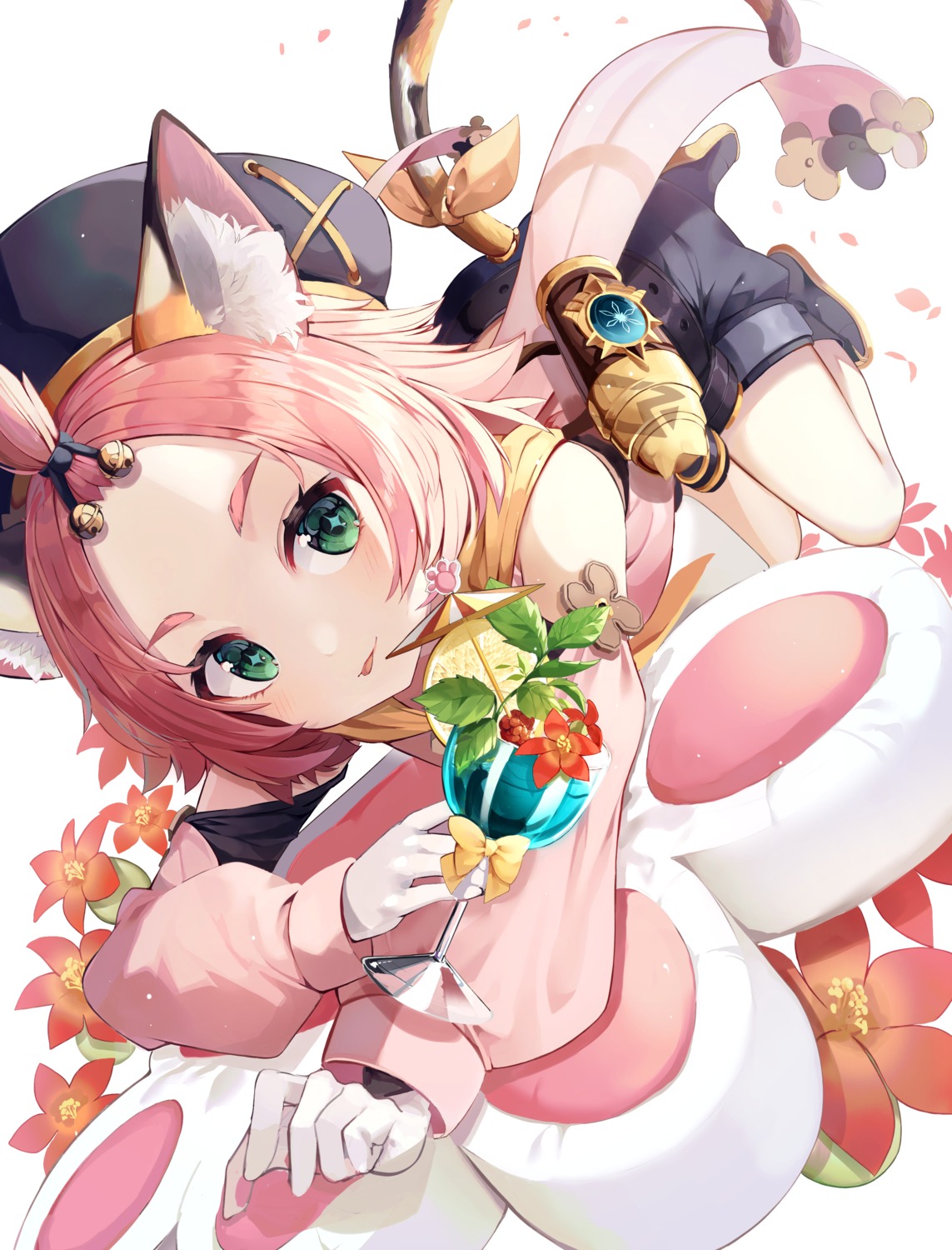 animal_ears animal_ears_(artist) diona genshin_impact nekomimi tail