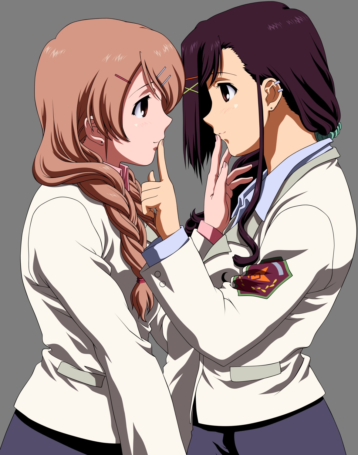 candy_boy sakurai_kanade sakurai_yukino transparent_png vector_trace yuri