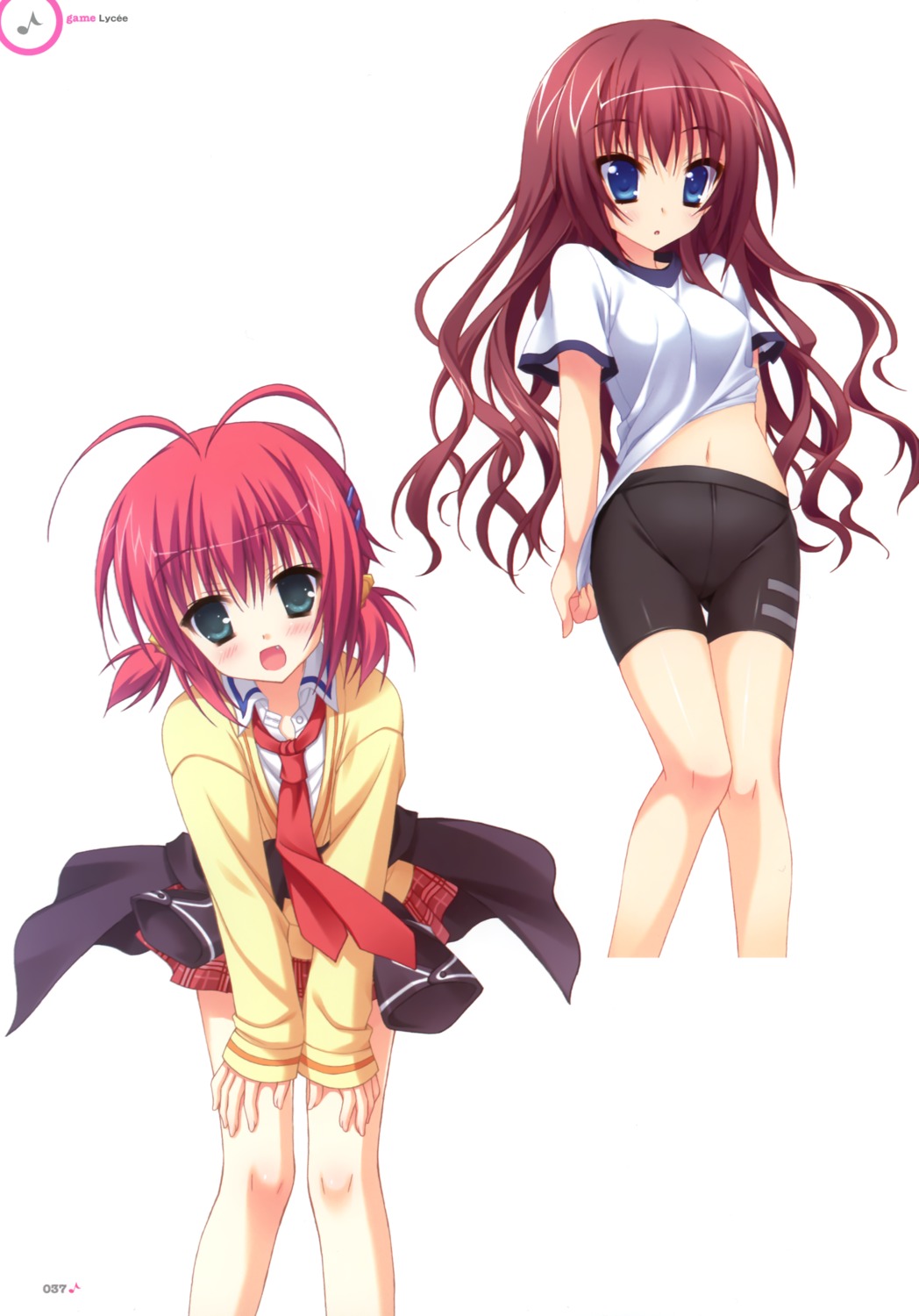 a-chan_senpai bike_shorts bra-ban! ebihara_minase gym_uniform hontani_kanae kud_wafter little_busters! seifuku