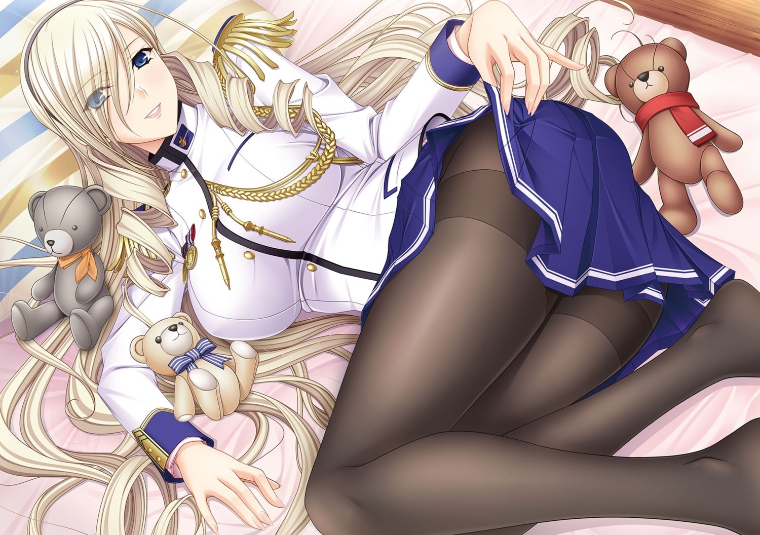 celia_cumani_aintree komori_kei pantyhose seifuku skirt_lift walkure_romanze