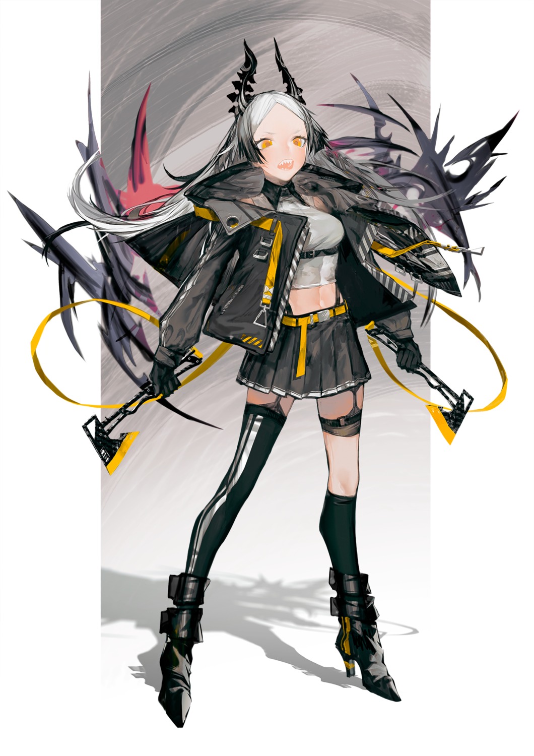 garter heels horns nonokuro stockings thighhighs weapon wings