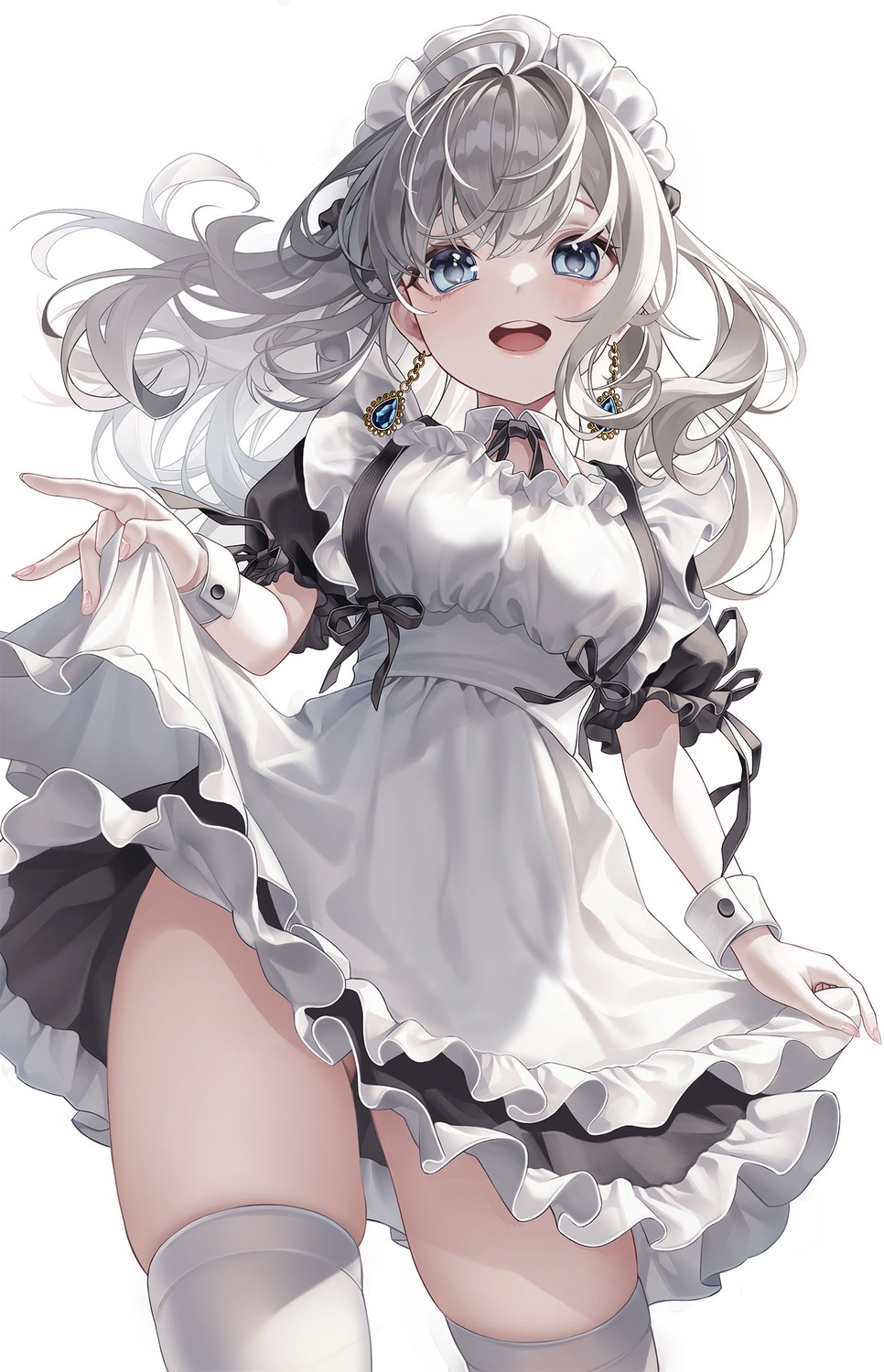 maid myless skirt_lift thighhighs