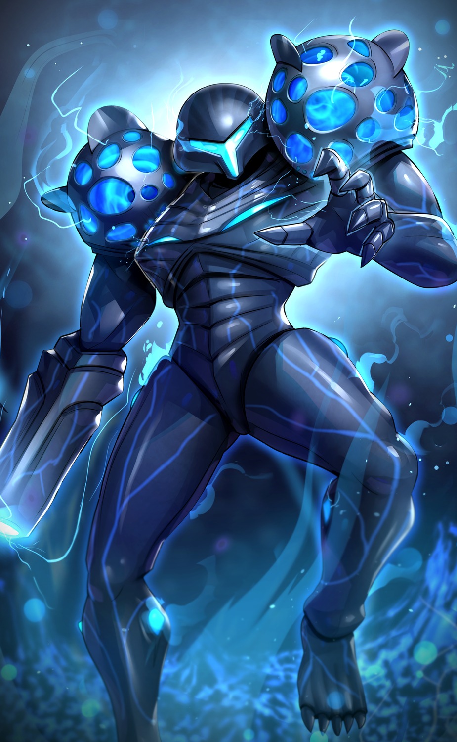 armor bodysuit dark_samus gonzarez metroid metroid_prime_2:_echoes weapon