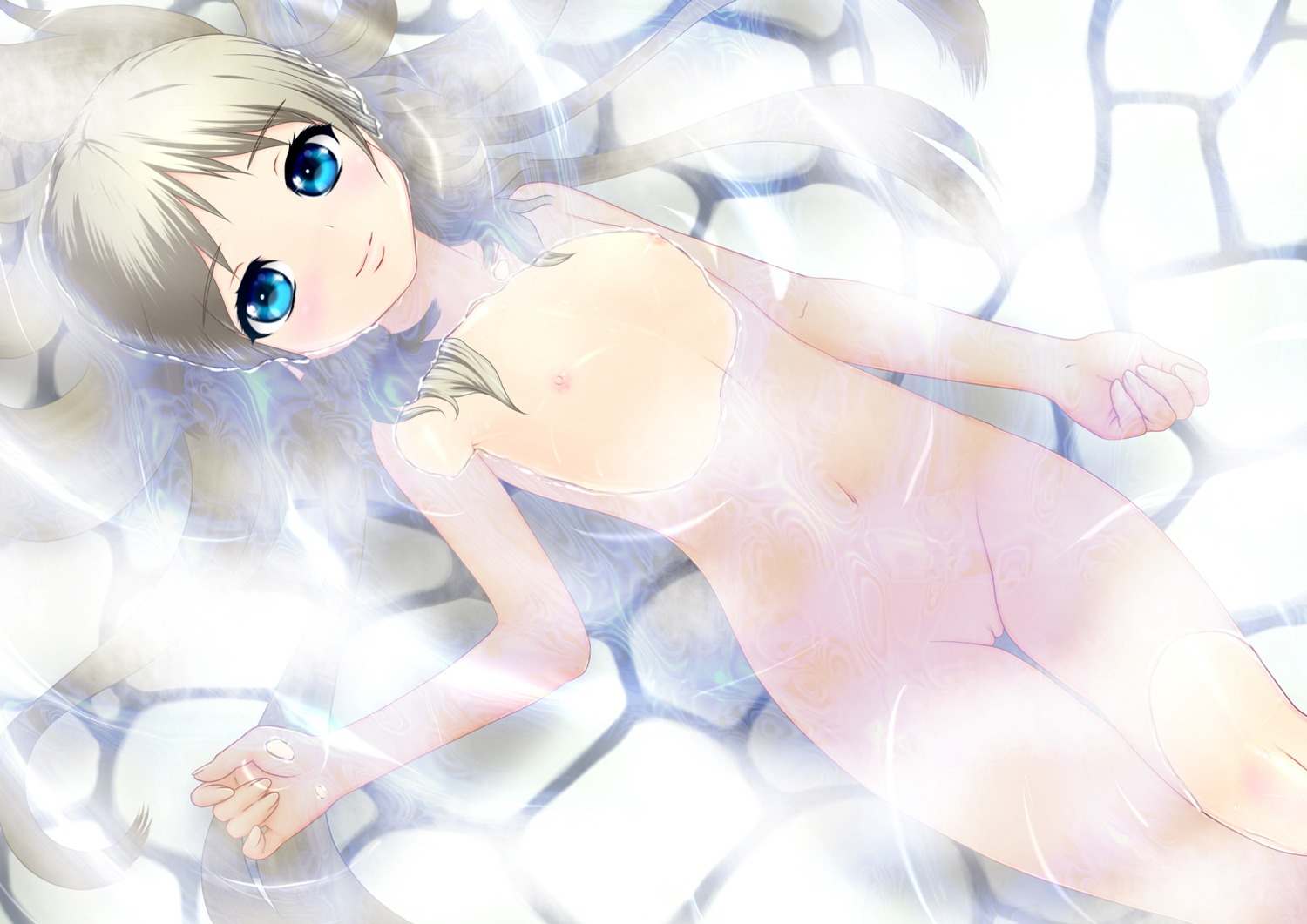 bathing little_busters! loli momohigep naked nipples noumi_kudryavka pussy uncensored wet