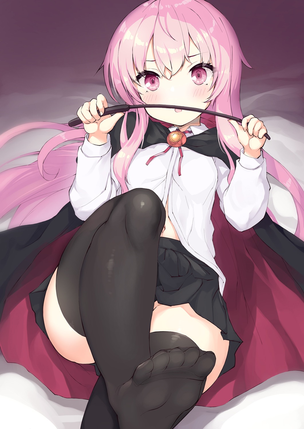 dress_shirt feet louise nopan ochinsama skirt_lift thighhighs weapon zero_no_tsukaima