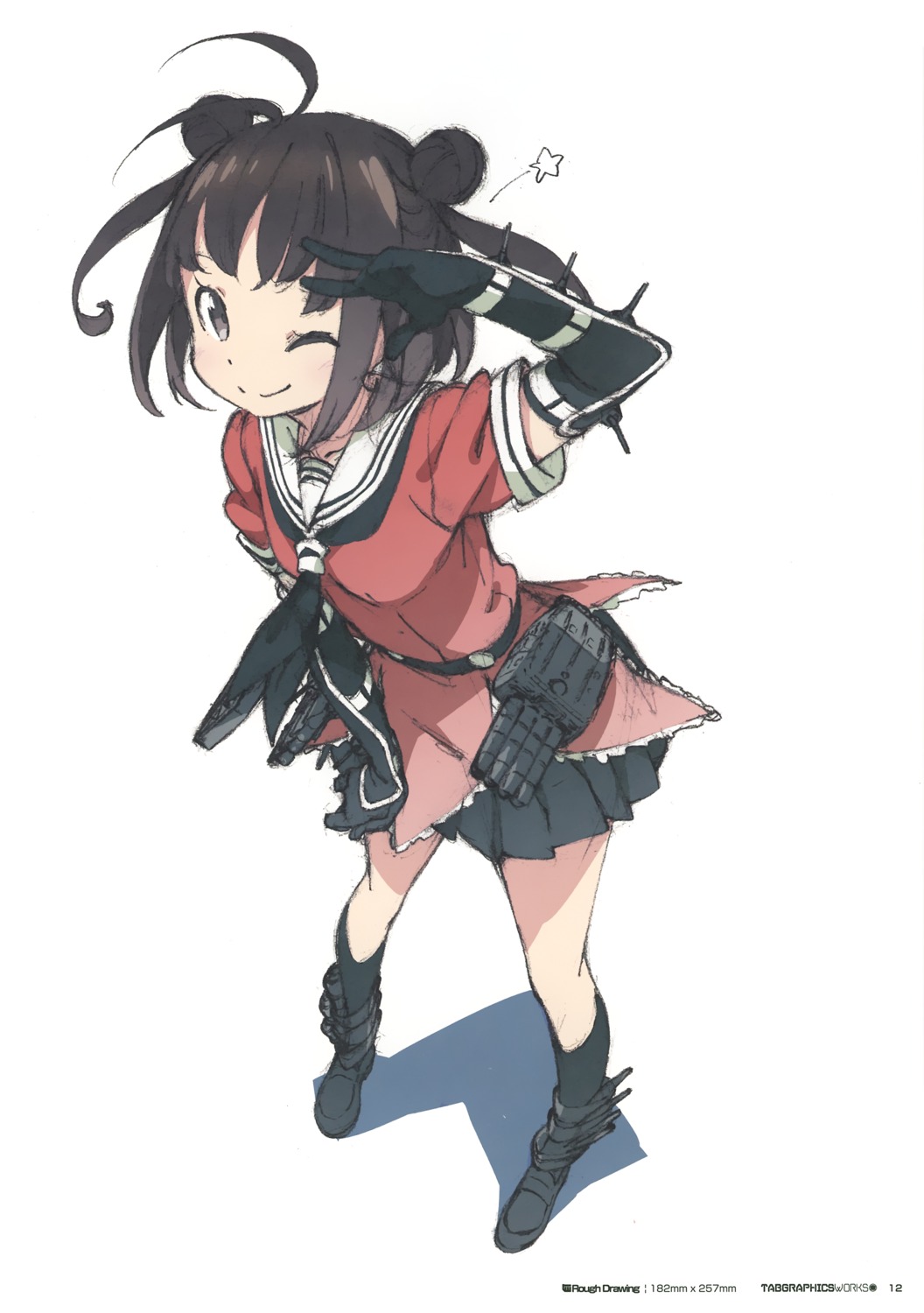 kantai_collection kanzaki_hiro naka_(kancolle) seifuku tabgraphics