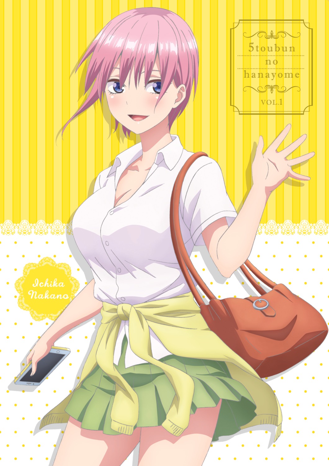 5-toubun_no_hanayome cleavage nakano_ichika seifuku sweater tagme